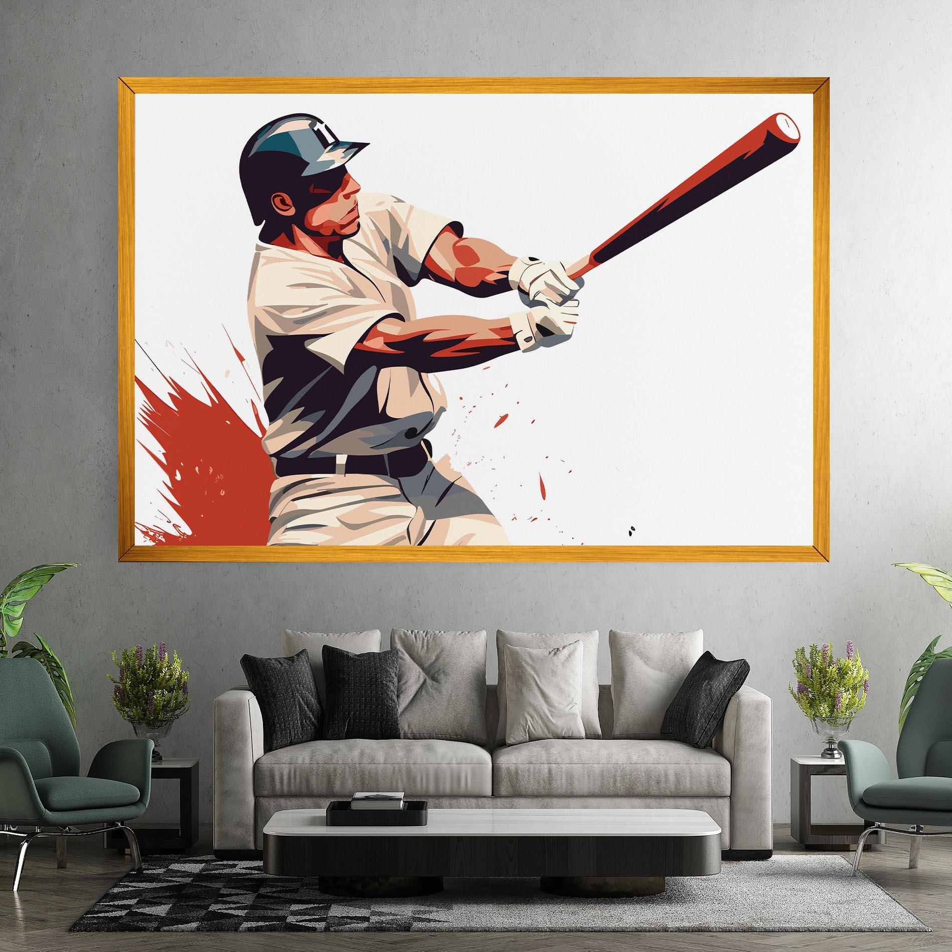Leinwandbild Baseball Red Art mockup 7