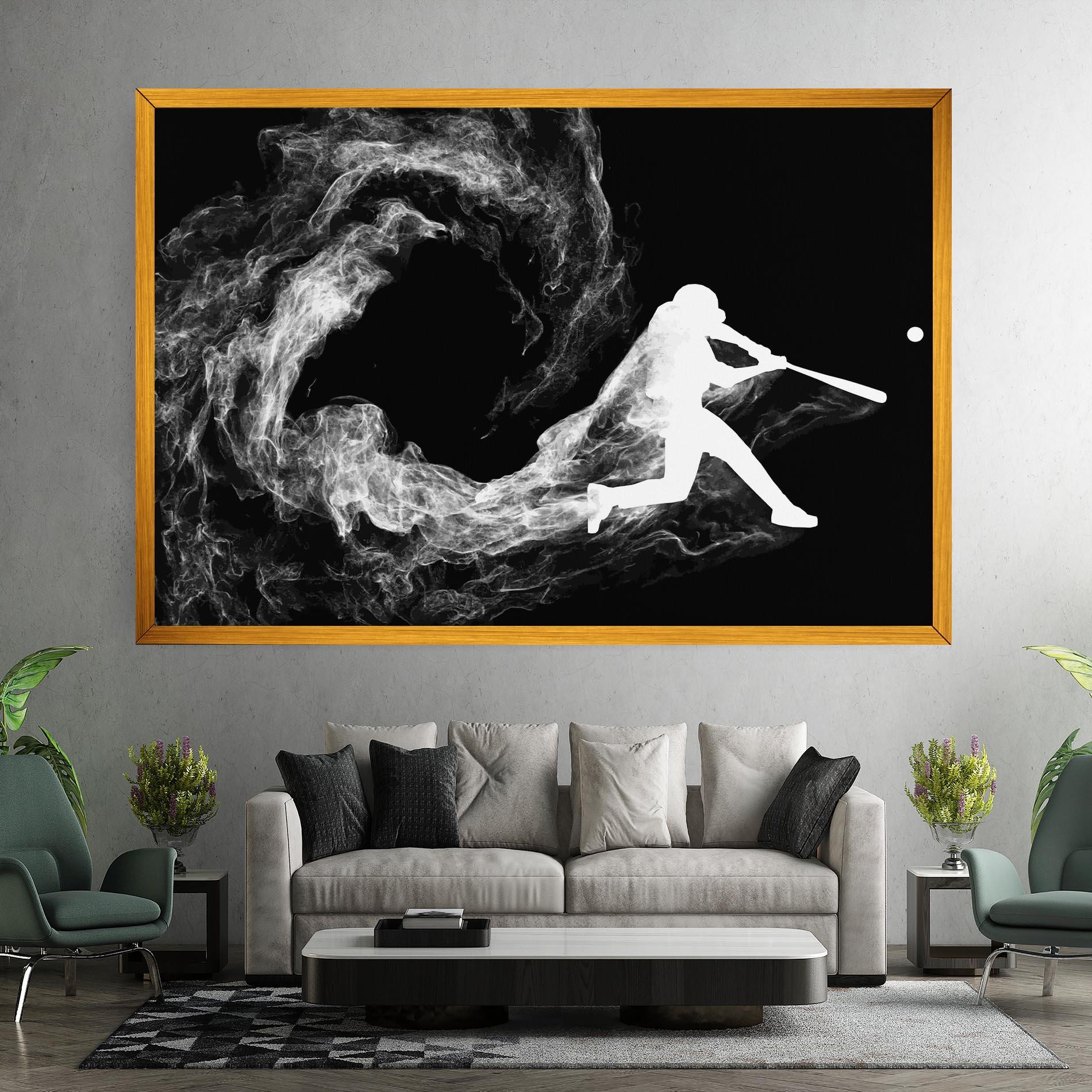 Leinwandbild Baseball Smoke mockup 7