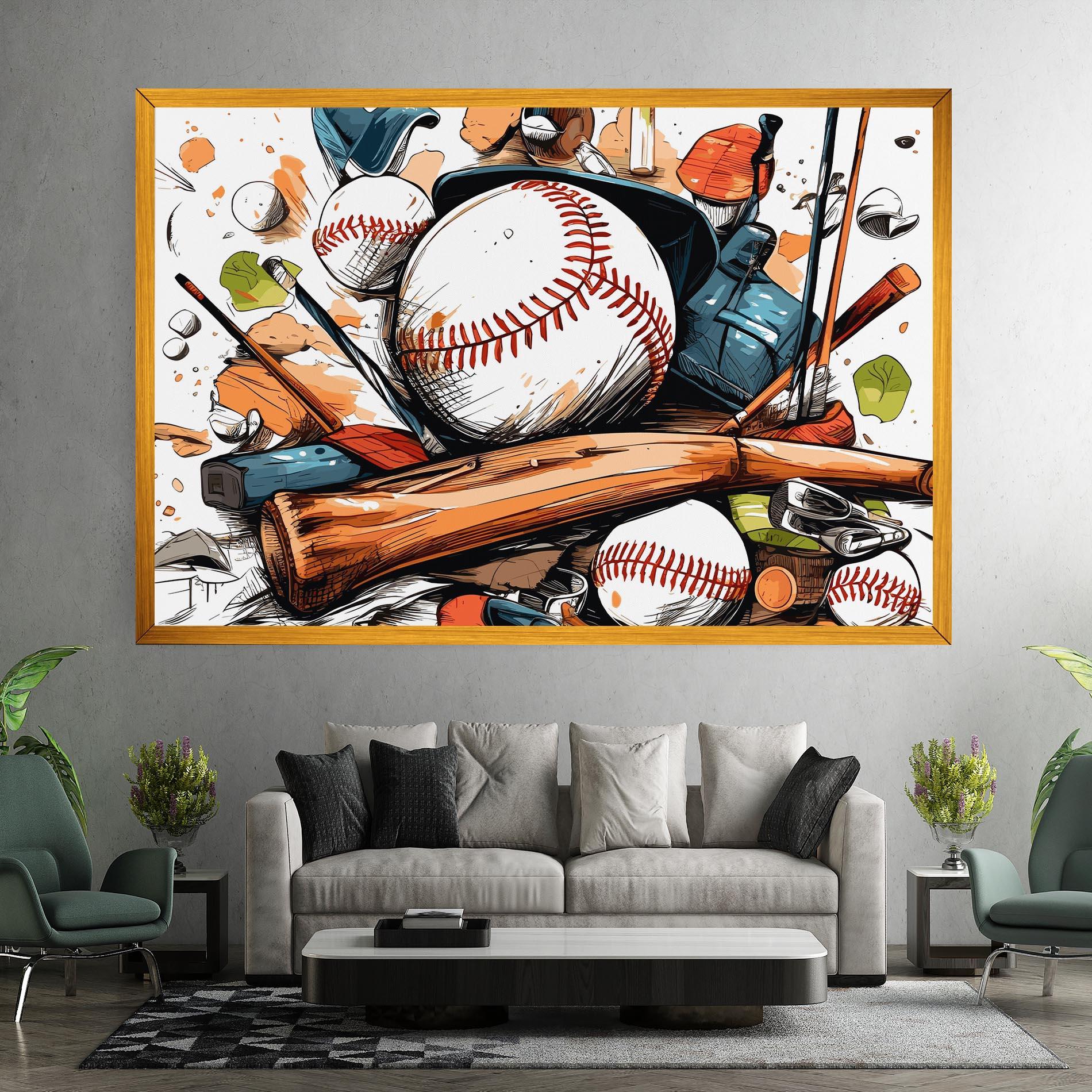 Leinwandbild Baseball Trash mockup 7