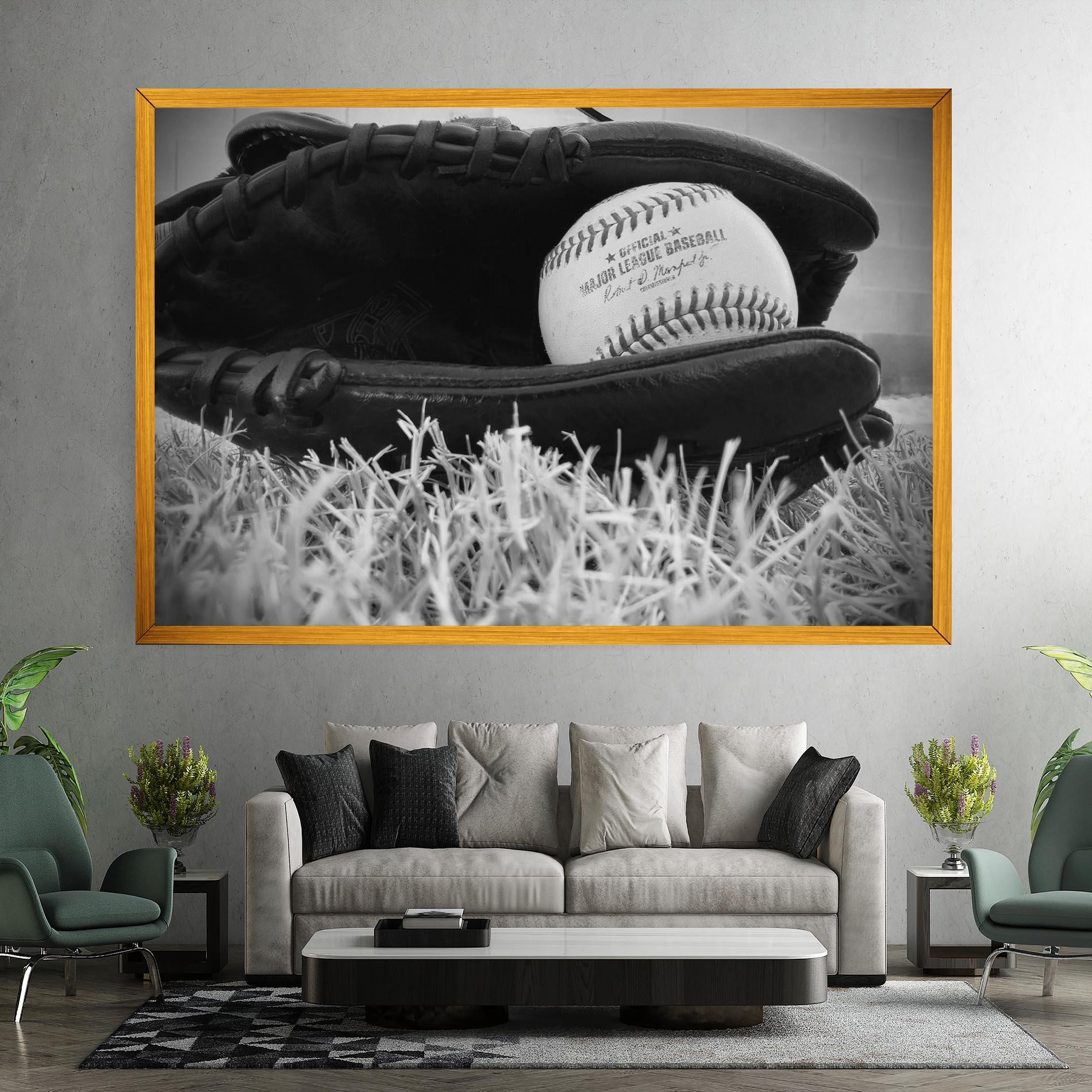 Leinwandbild Black Baseball Glove mockup 7