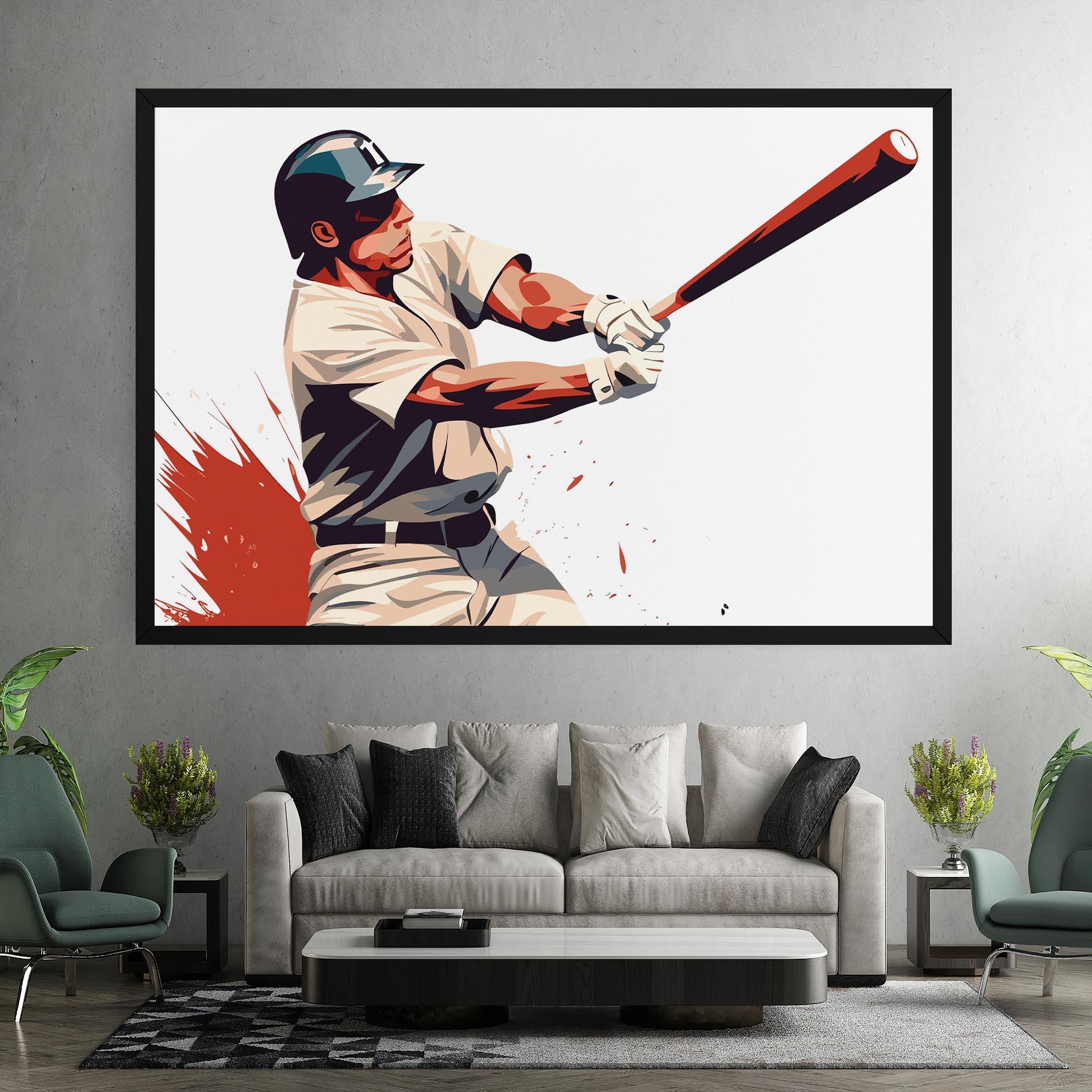 Leinwandbild Baseball Red Art mockup 7
