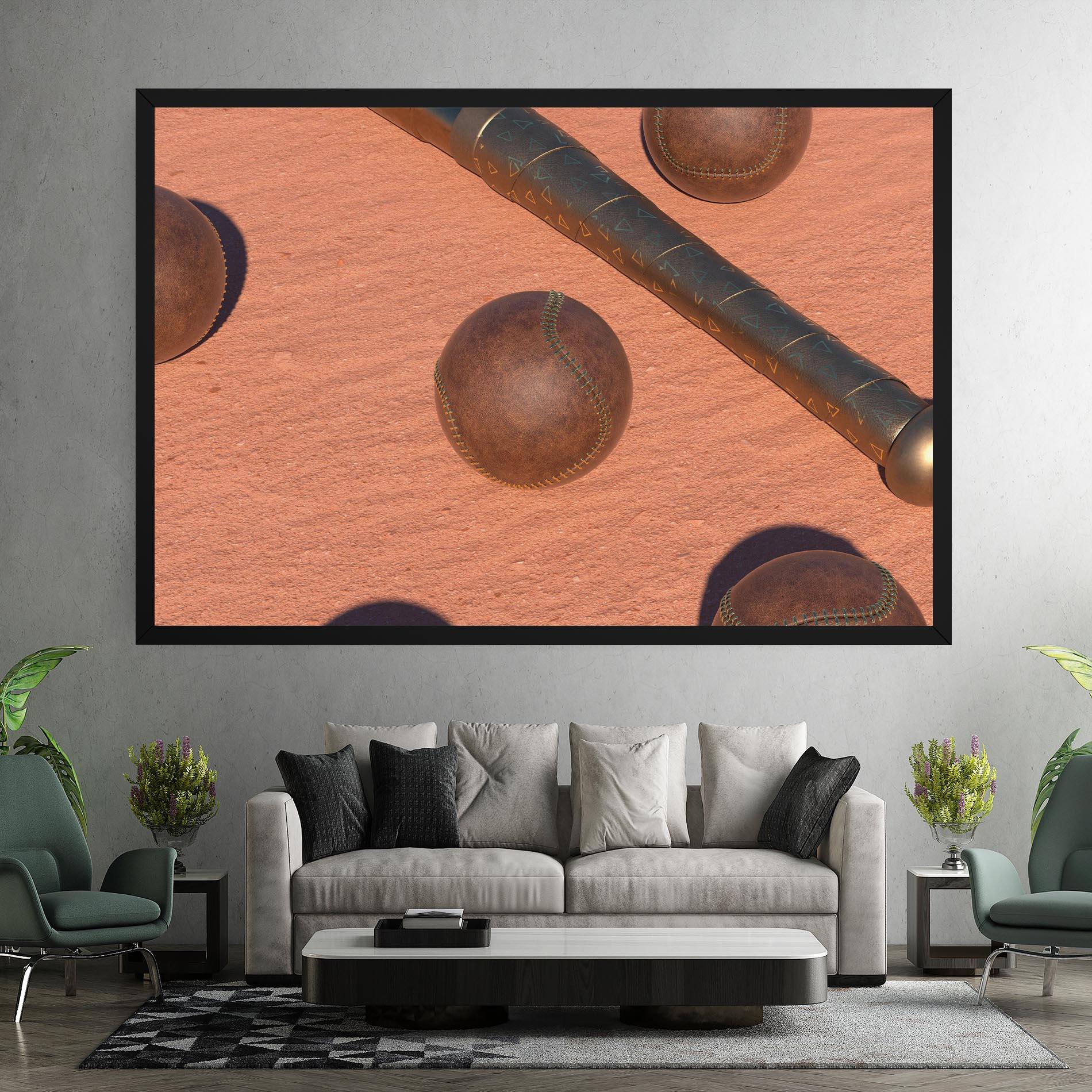 Leinwandbild Baseball Set On Send mockup 7