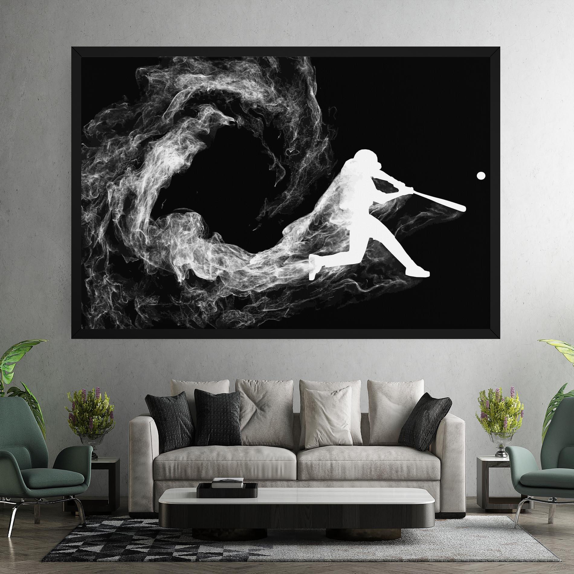 Leinwandbild Baseball Smoke mockup 7