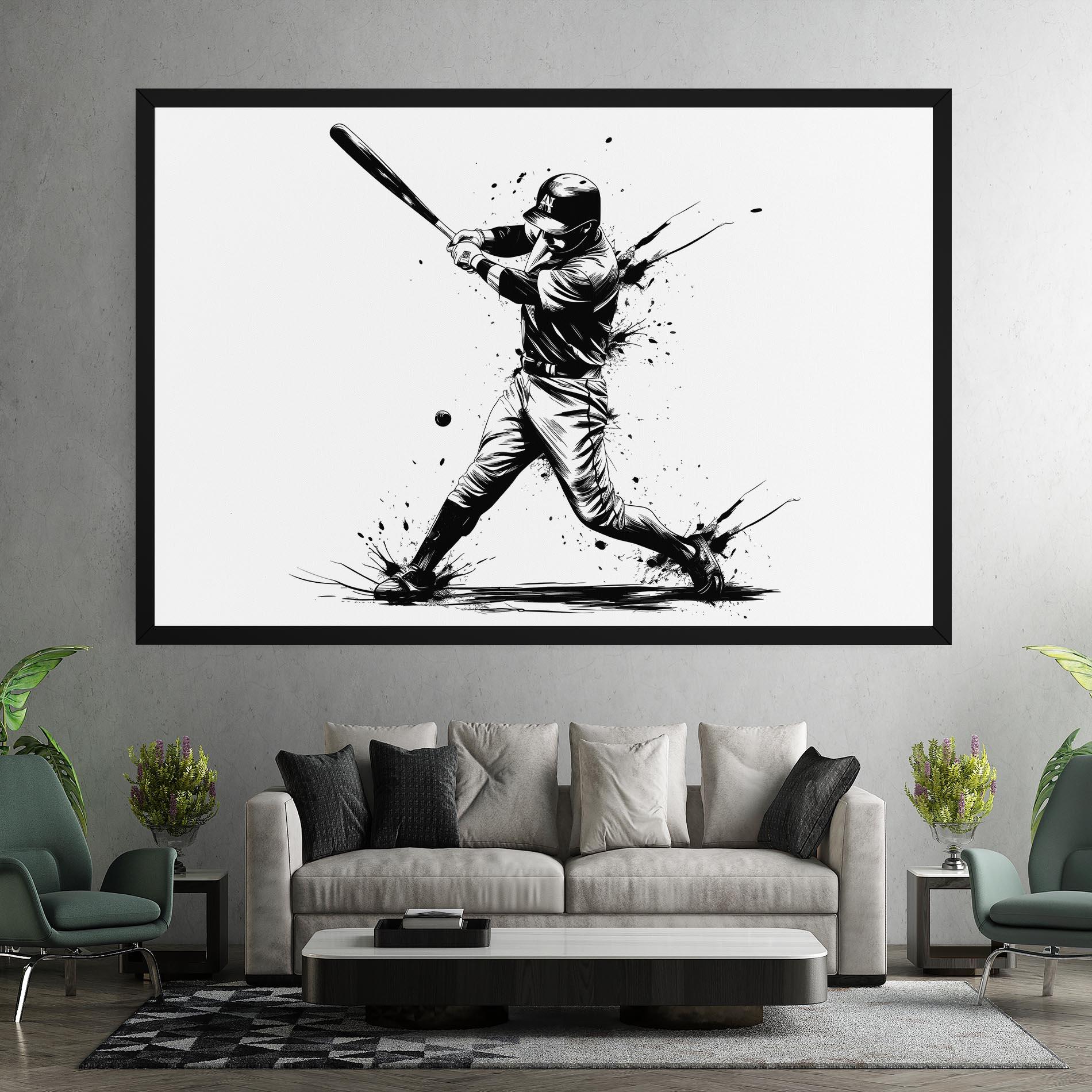Leinwandbild Baseball Splash mockup 7