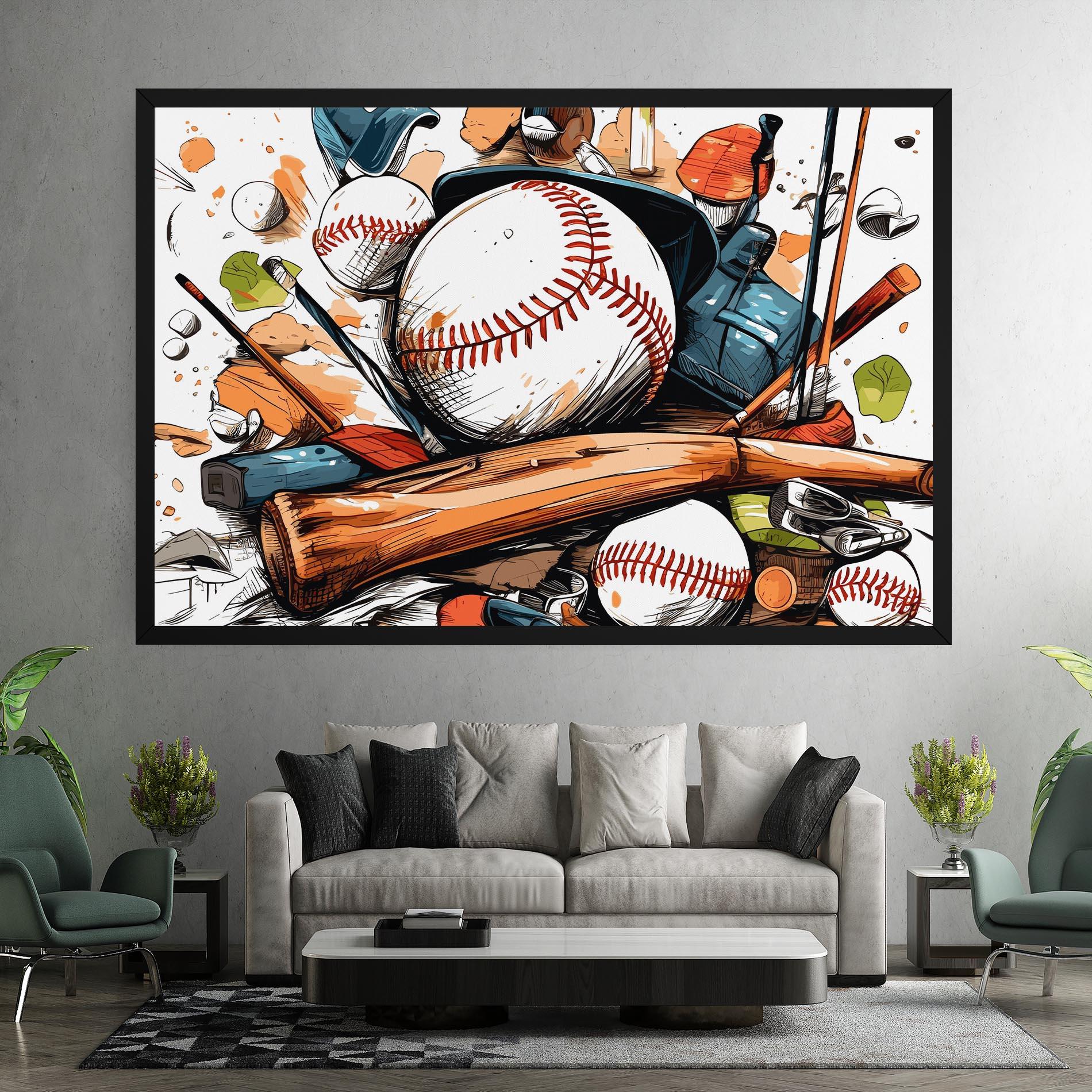 Leinwandbild Baseball Trash mockup 7