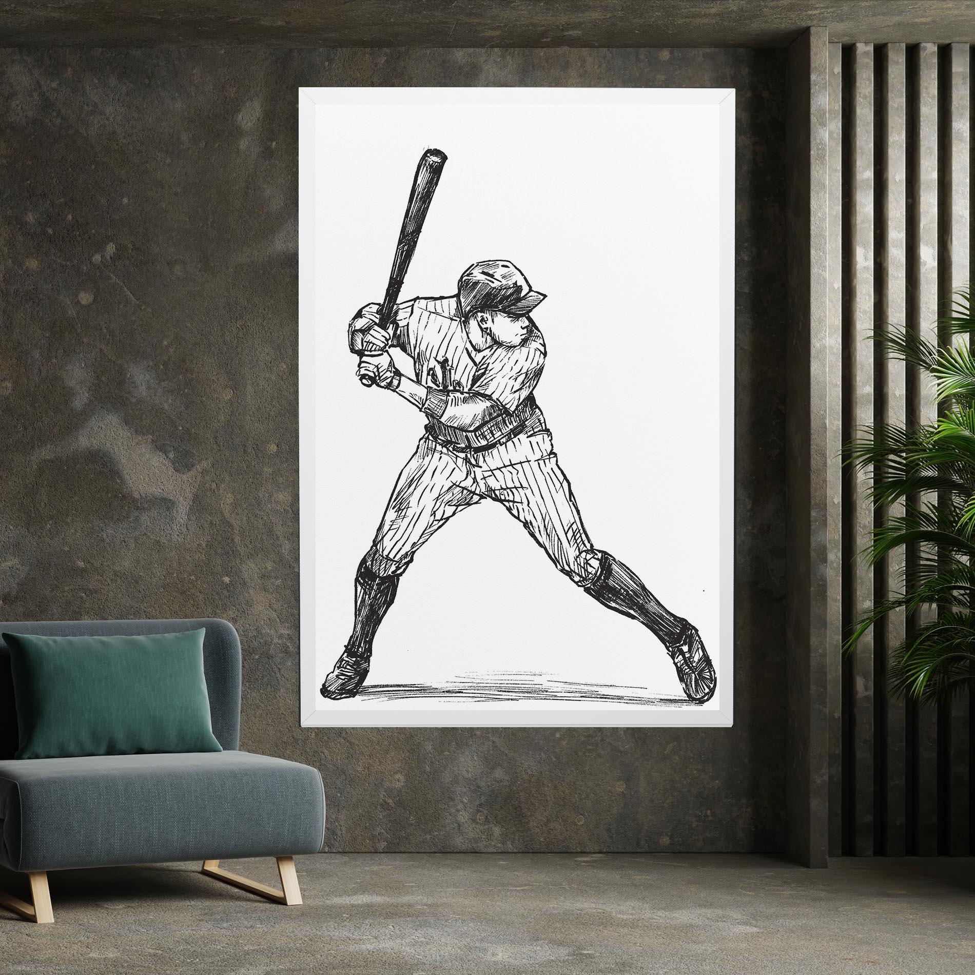 Leinwandbild Baseball Play mockup 7