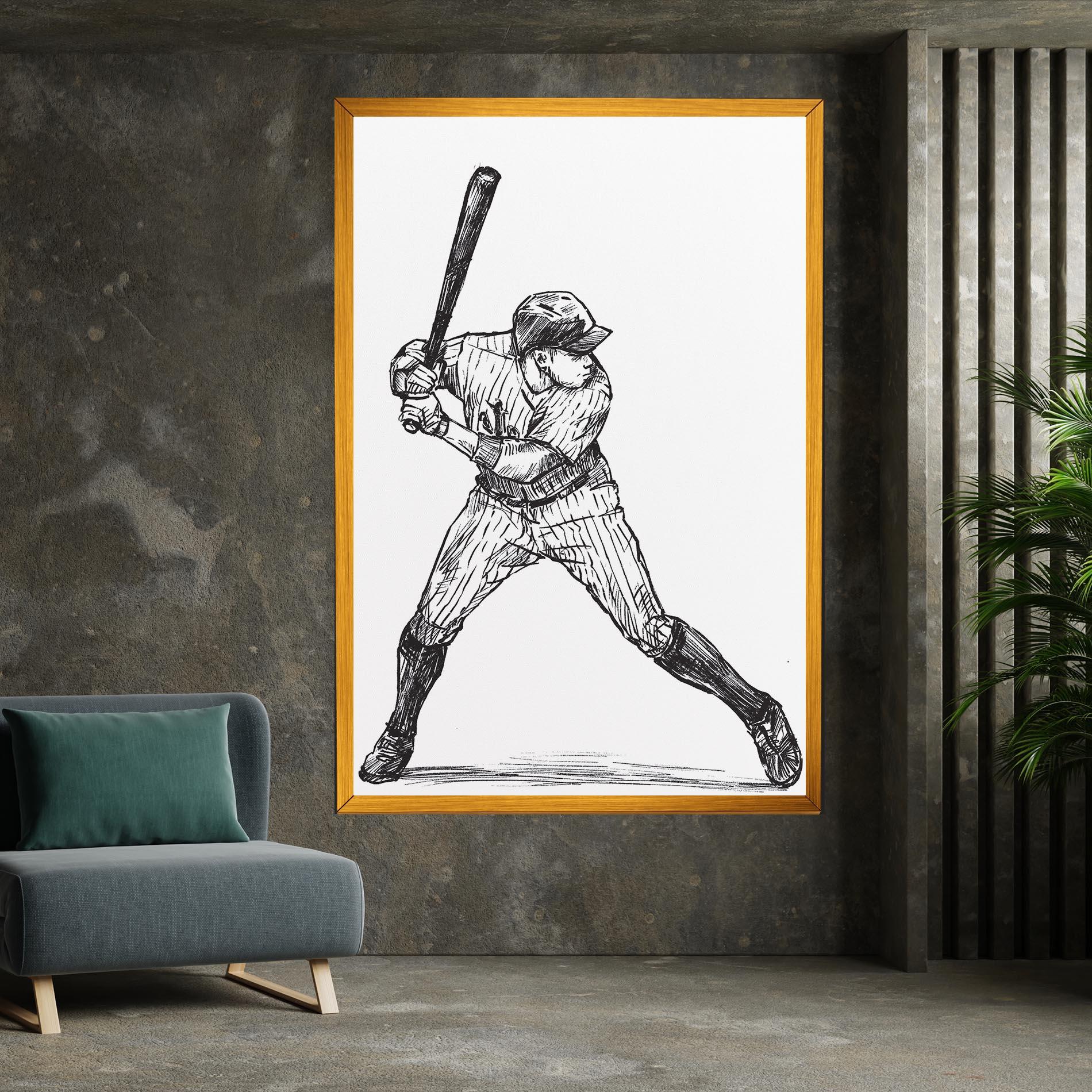 Leinwandbild Baseball Play mockup 7
