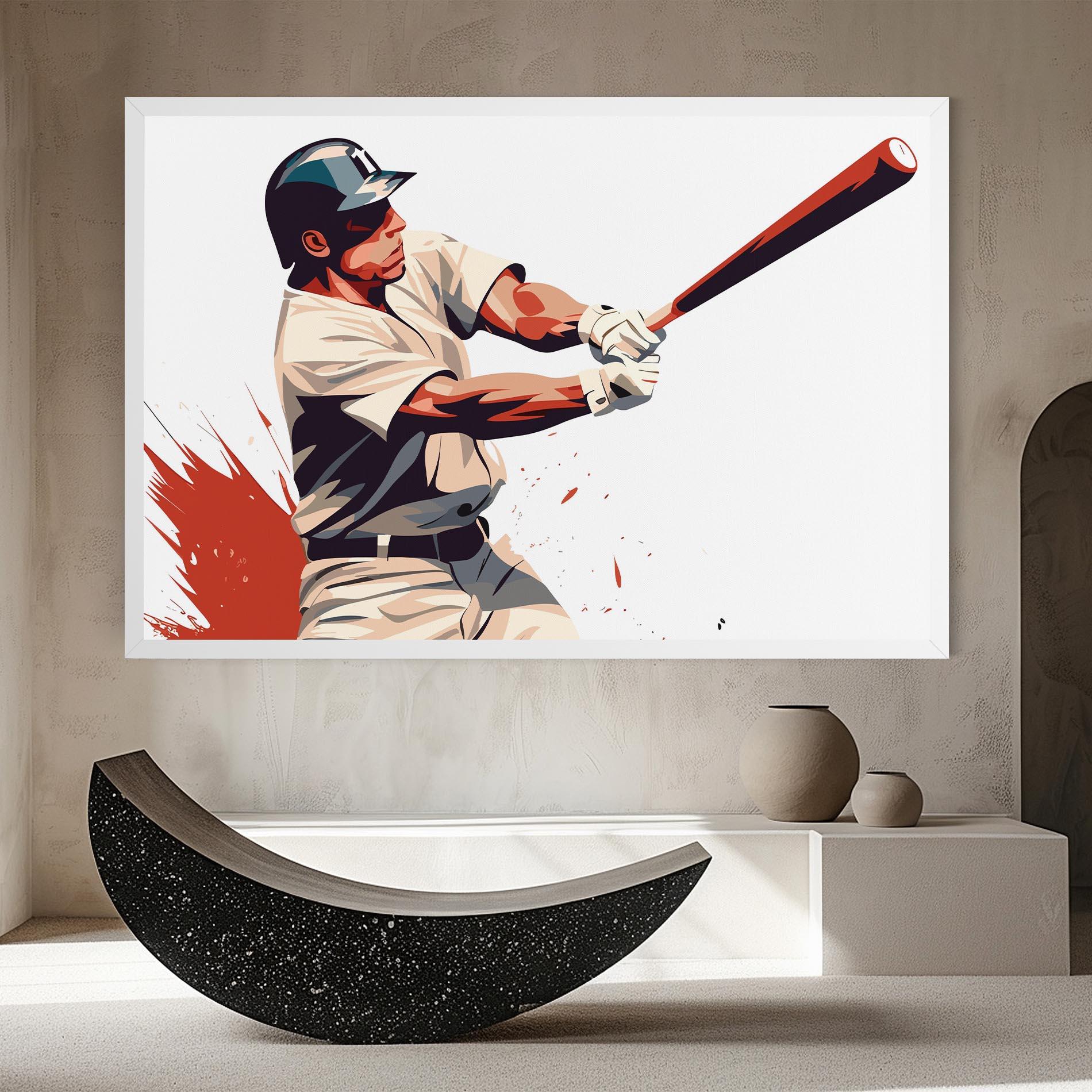 Leinwandbild Baseball Red Art mockup 8