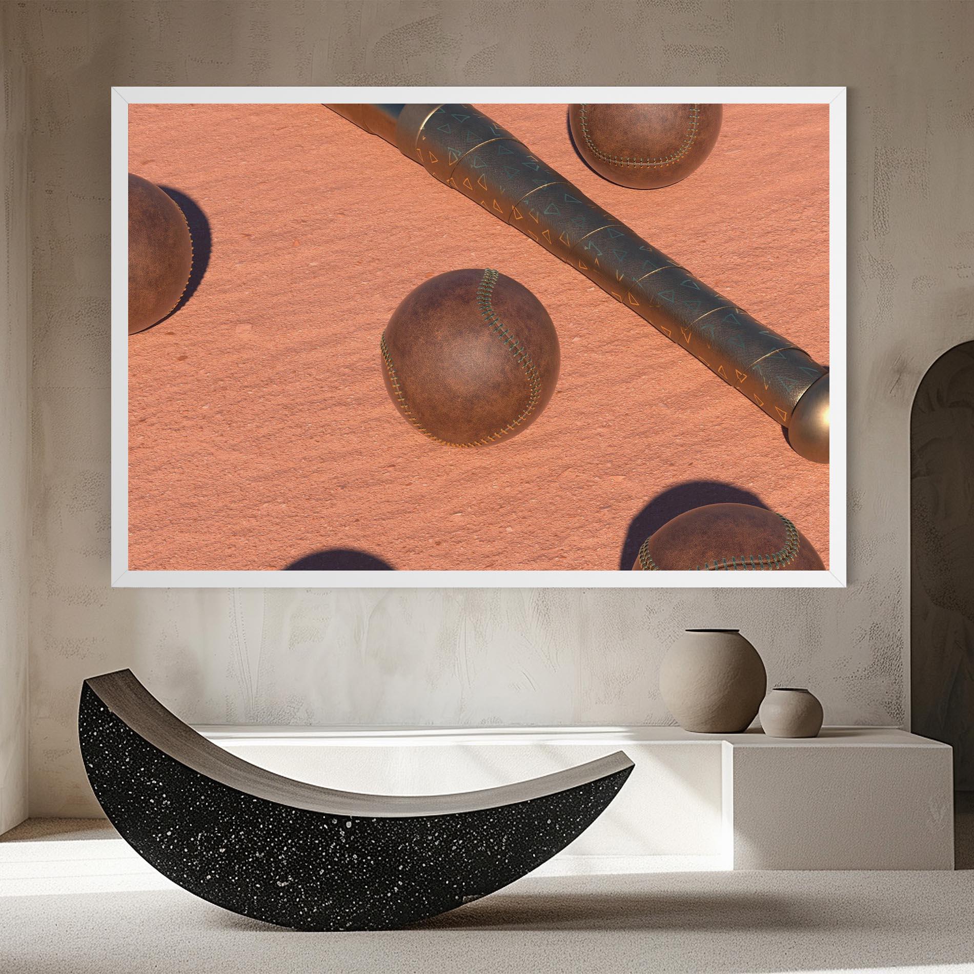 Leinwandbild Baseball Set On Send mockup 8