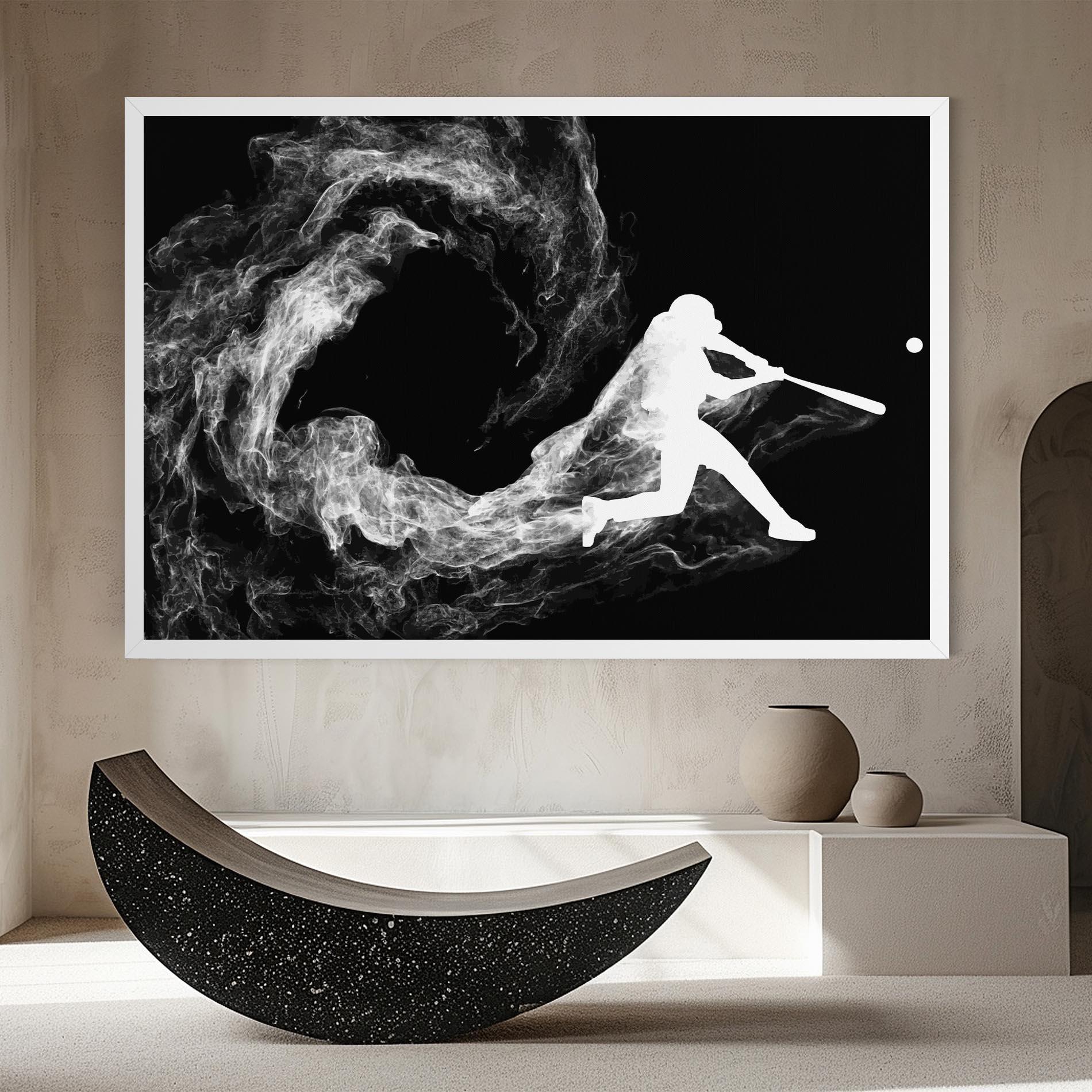 Leinwandbild Baseball Smoke mockup 8