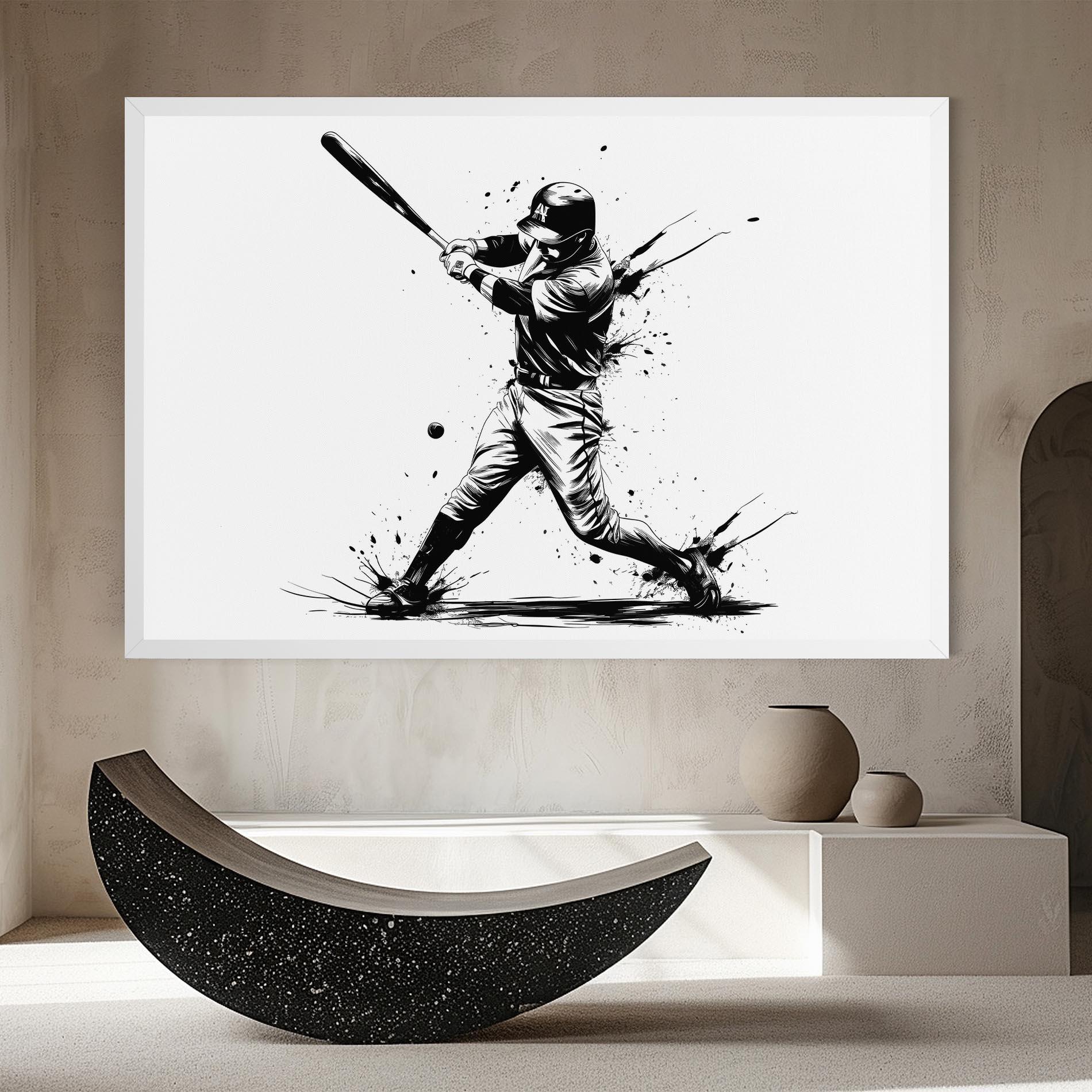 Leinwandbild Baseball Splash mockup 8