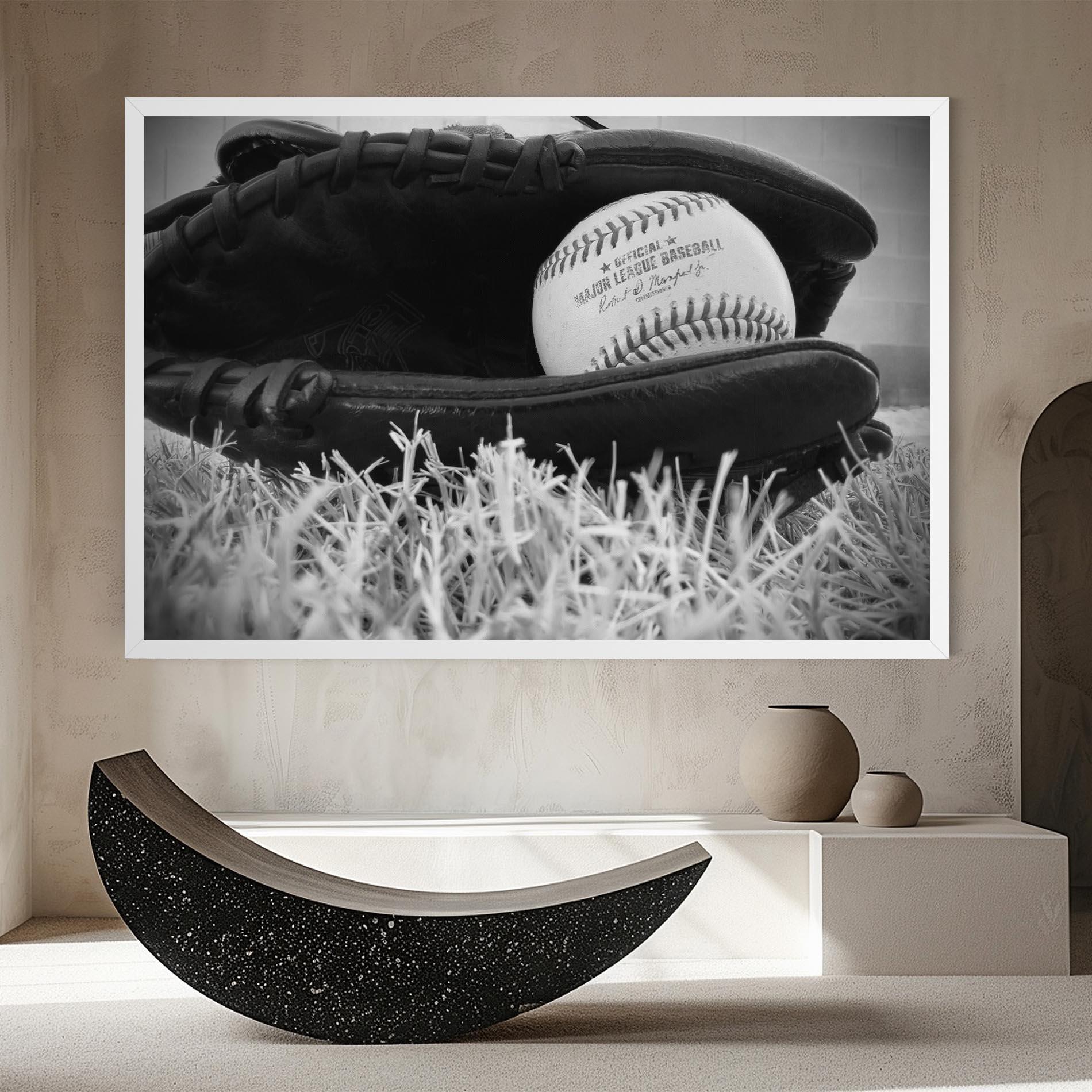 Leinwandbild Black Baseball Glove mockup 8