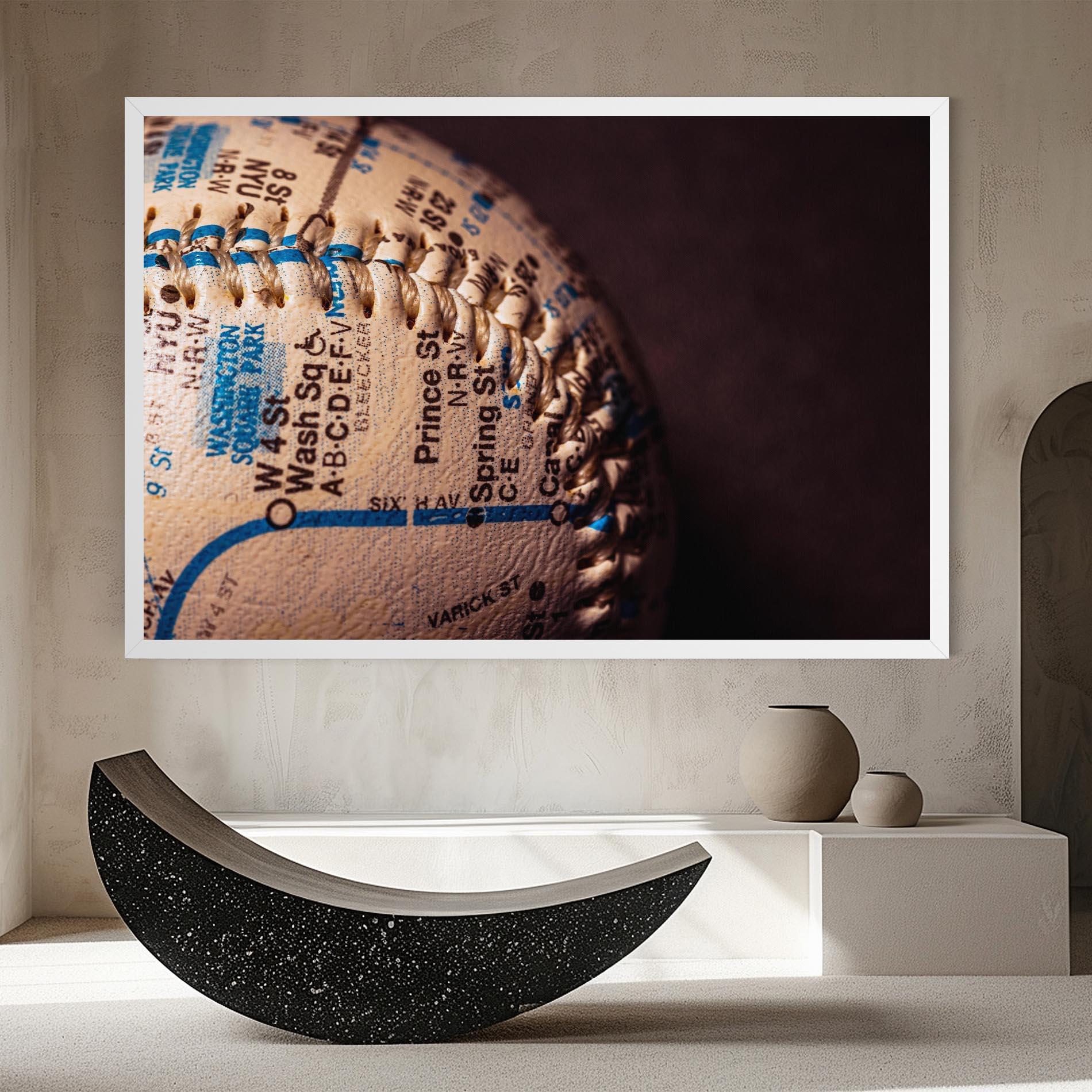 Leinwandbild Blue Text Baseball Ball mockup 8