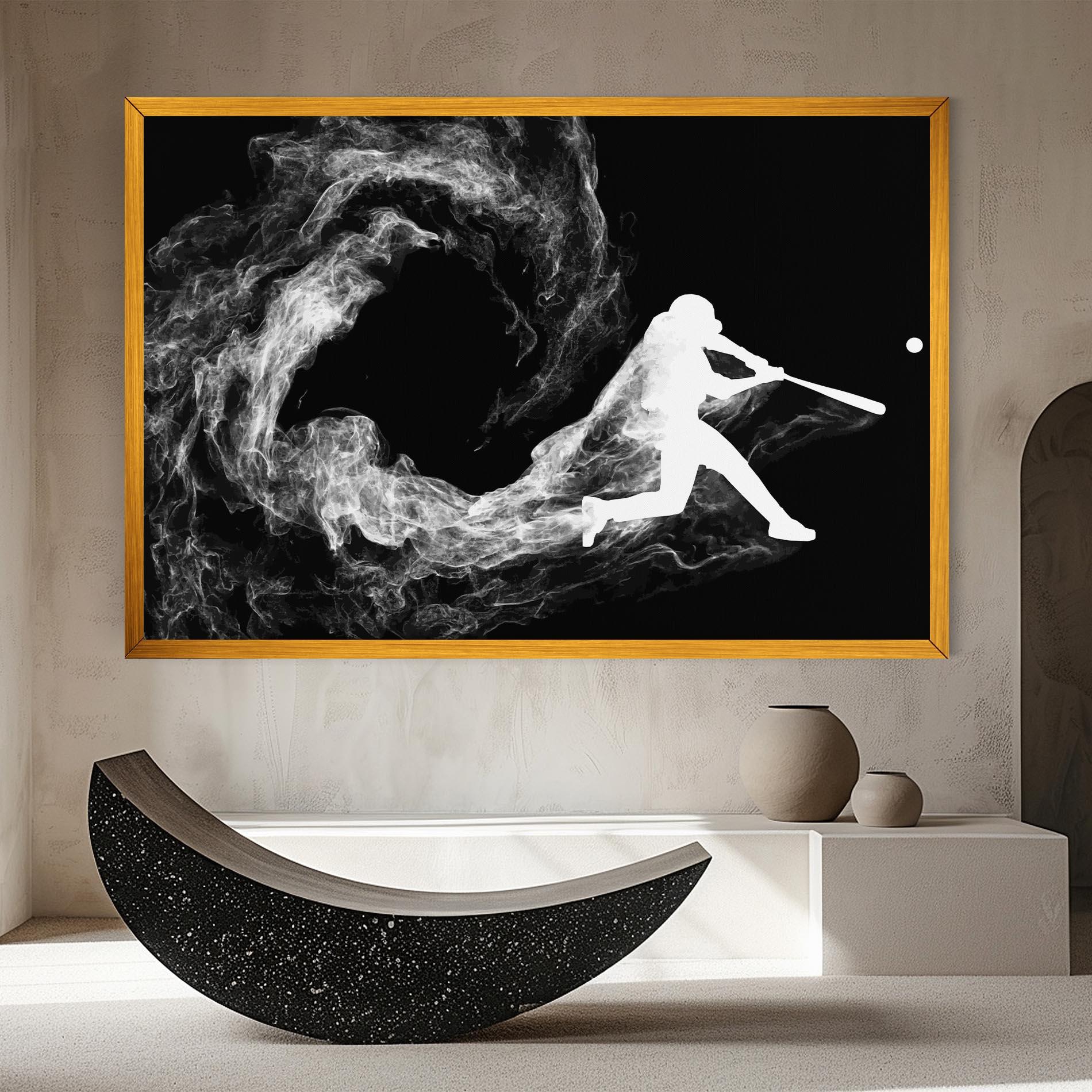 Leinwandbild Baseball Smoke mockup 8