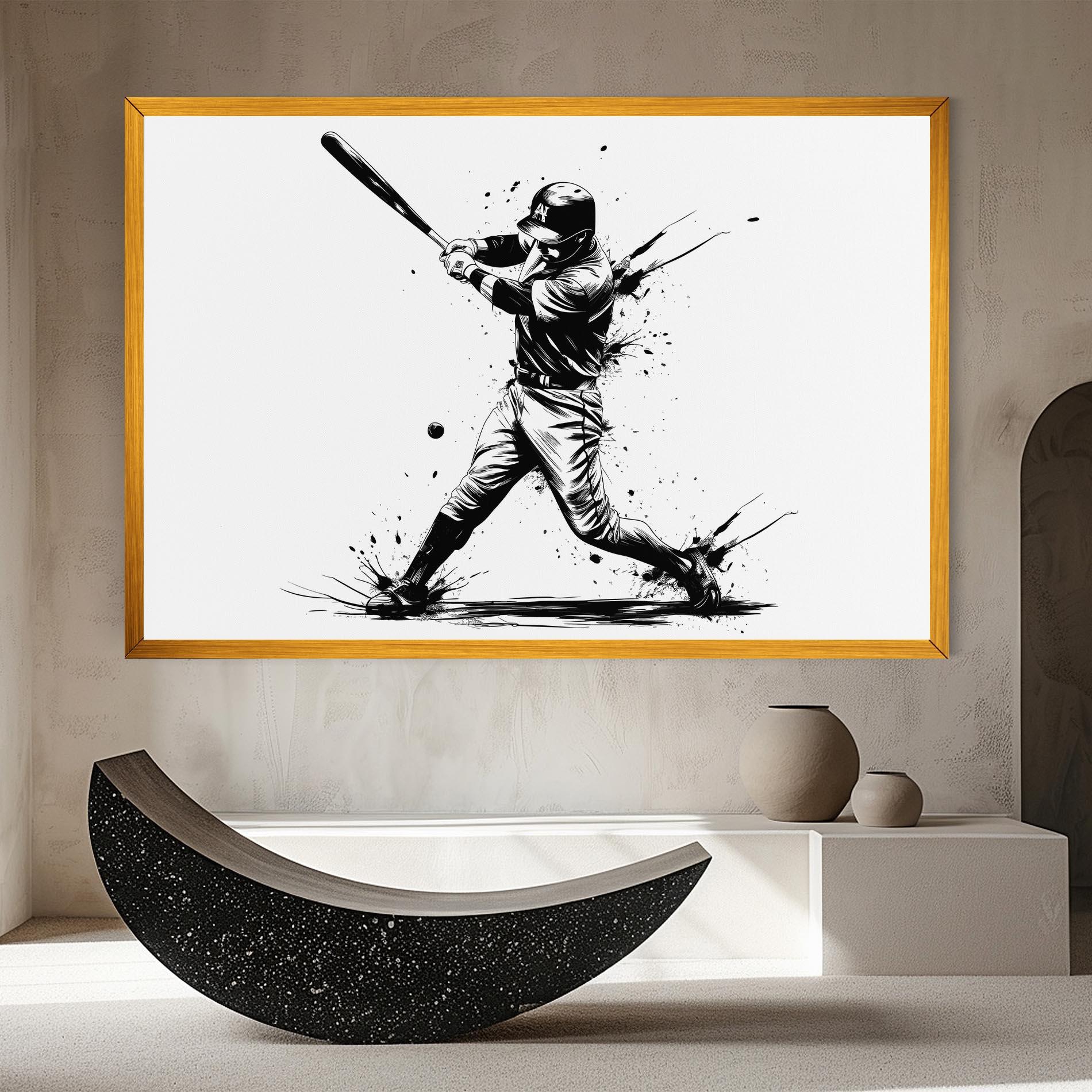 Leinwandbild Baseball Splash mockup 8