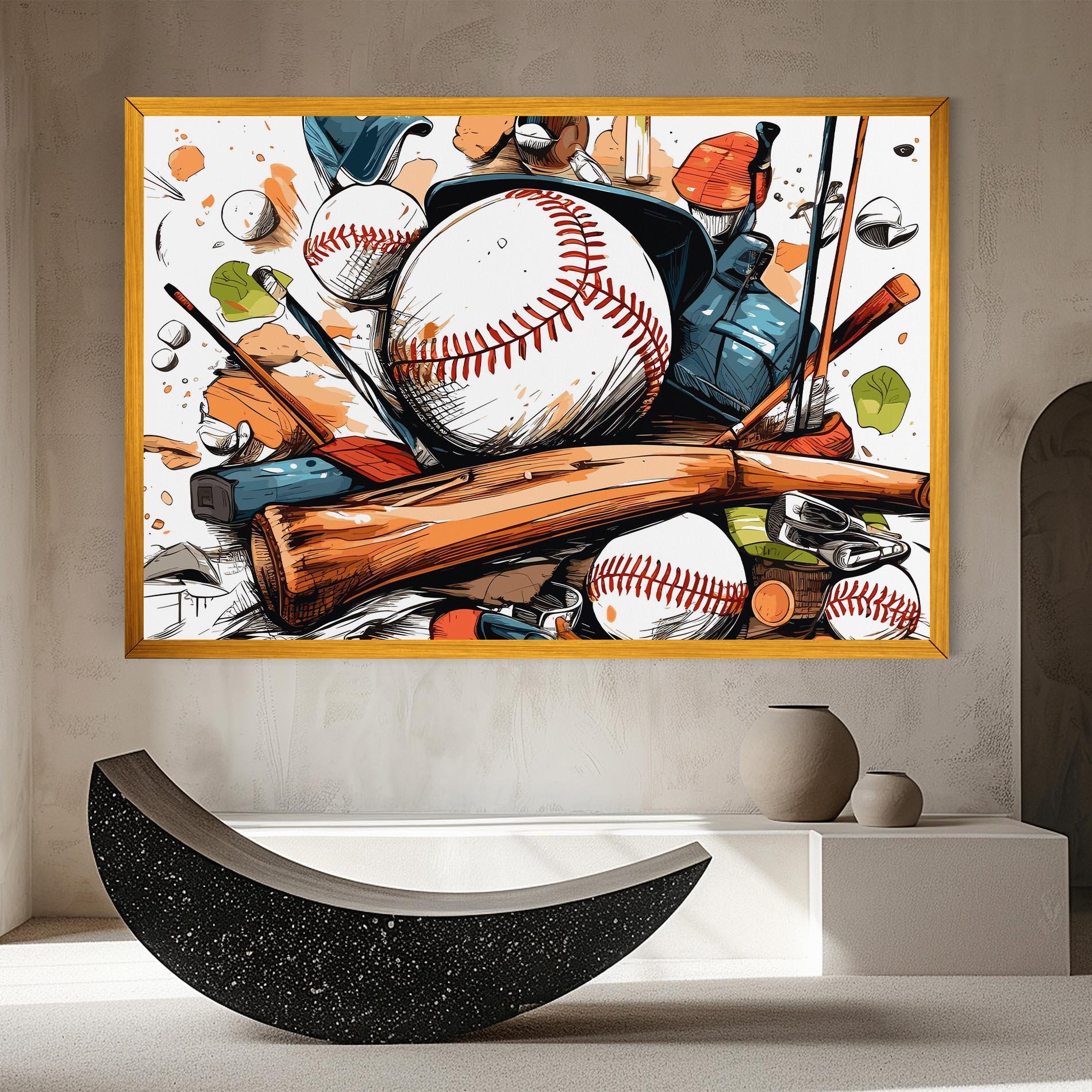 Leinwandbild Baseball Trash mockup 8