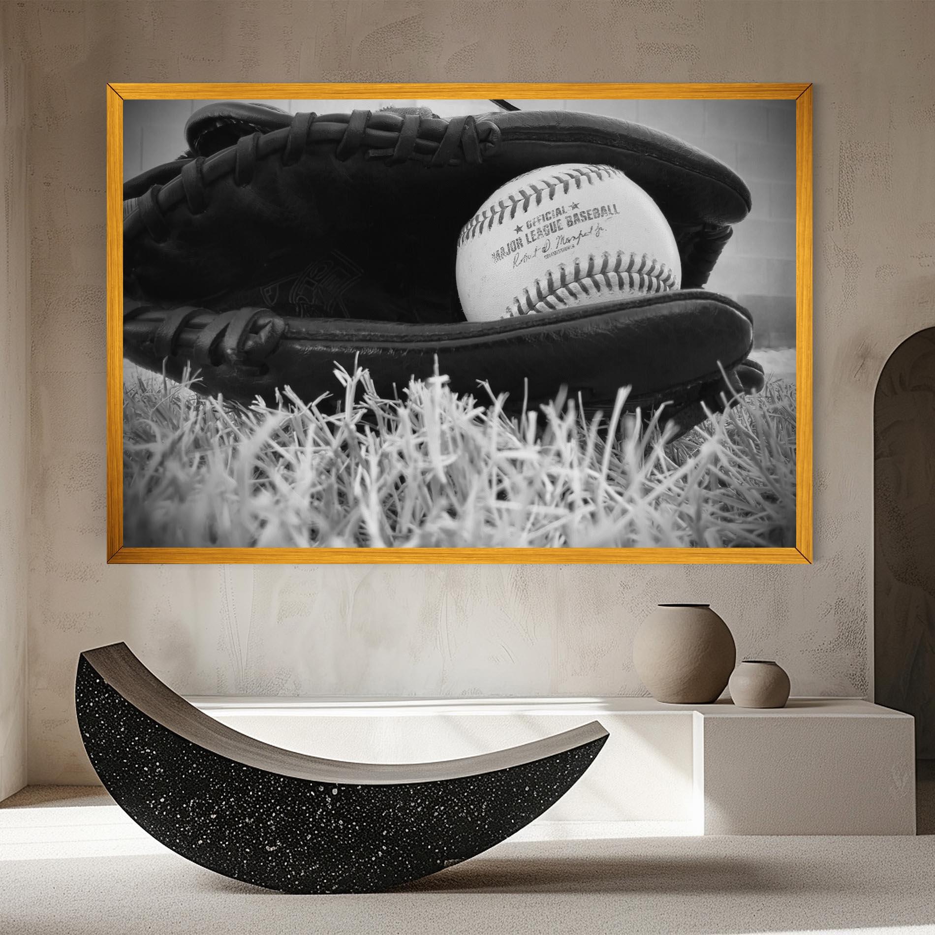 Leinwandbild Black Baseball Glove mockup 8