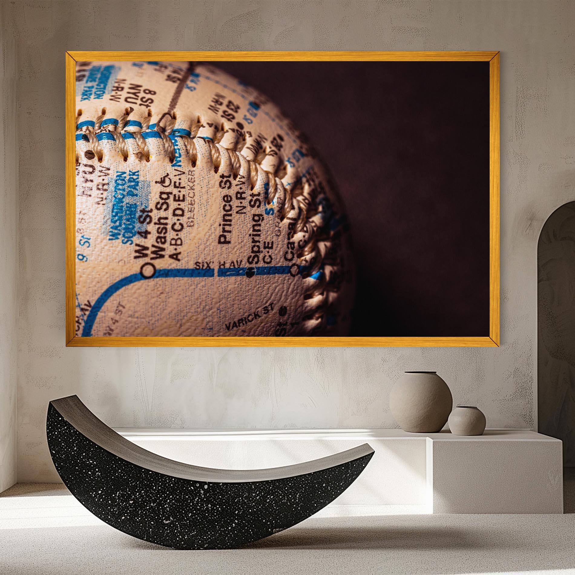 Leinwandbild Blue Text Baseball Ball mockup 8