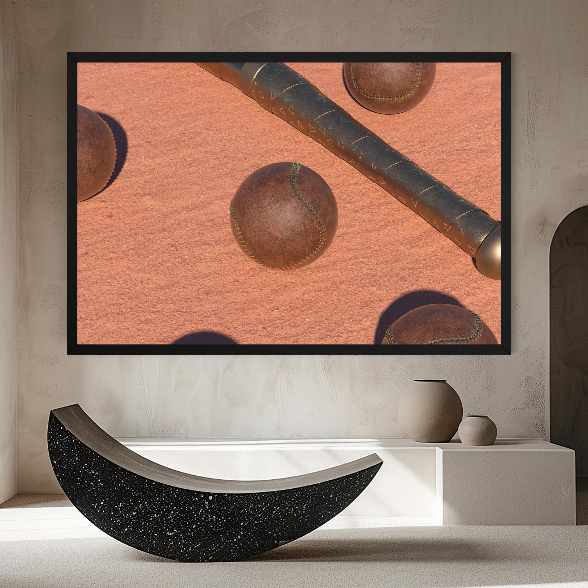 Leinwandbild Baseball Set On Send mockup 8