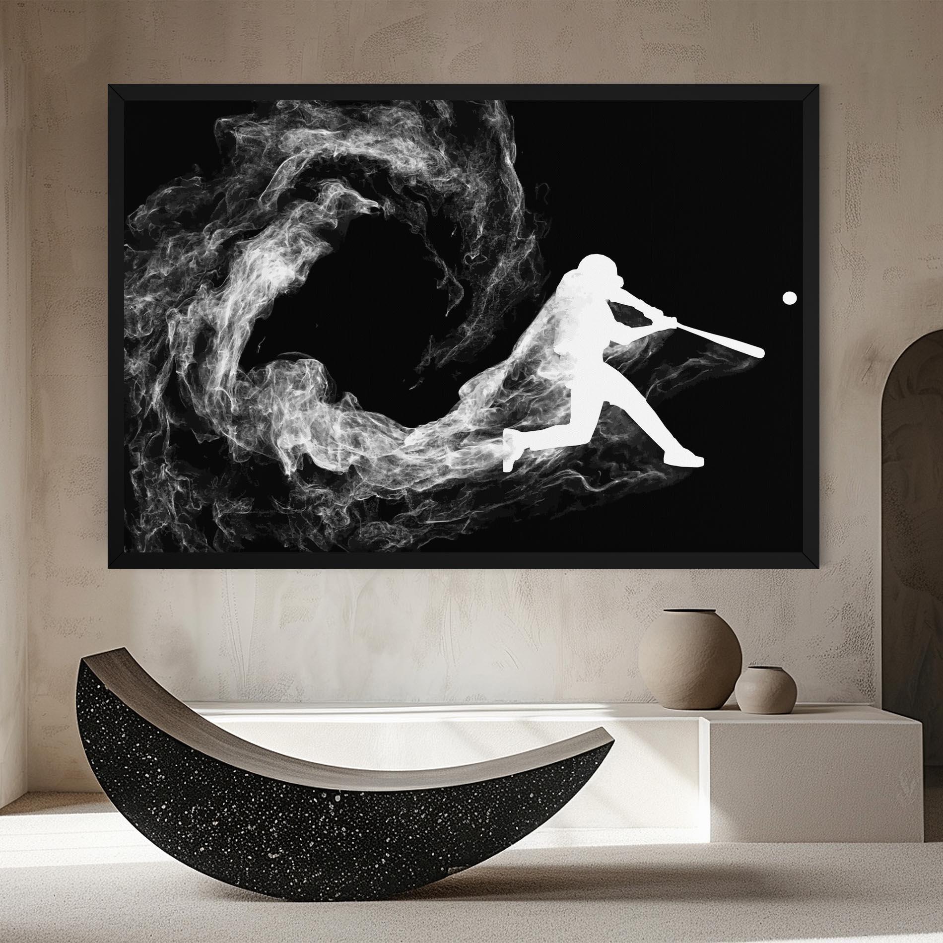 Leinwandbild Baseball Smoke mockup 8