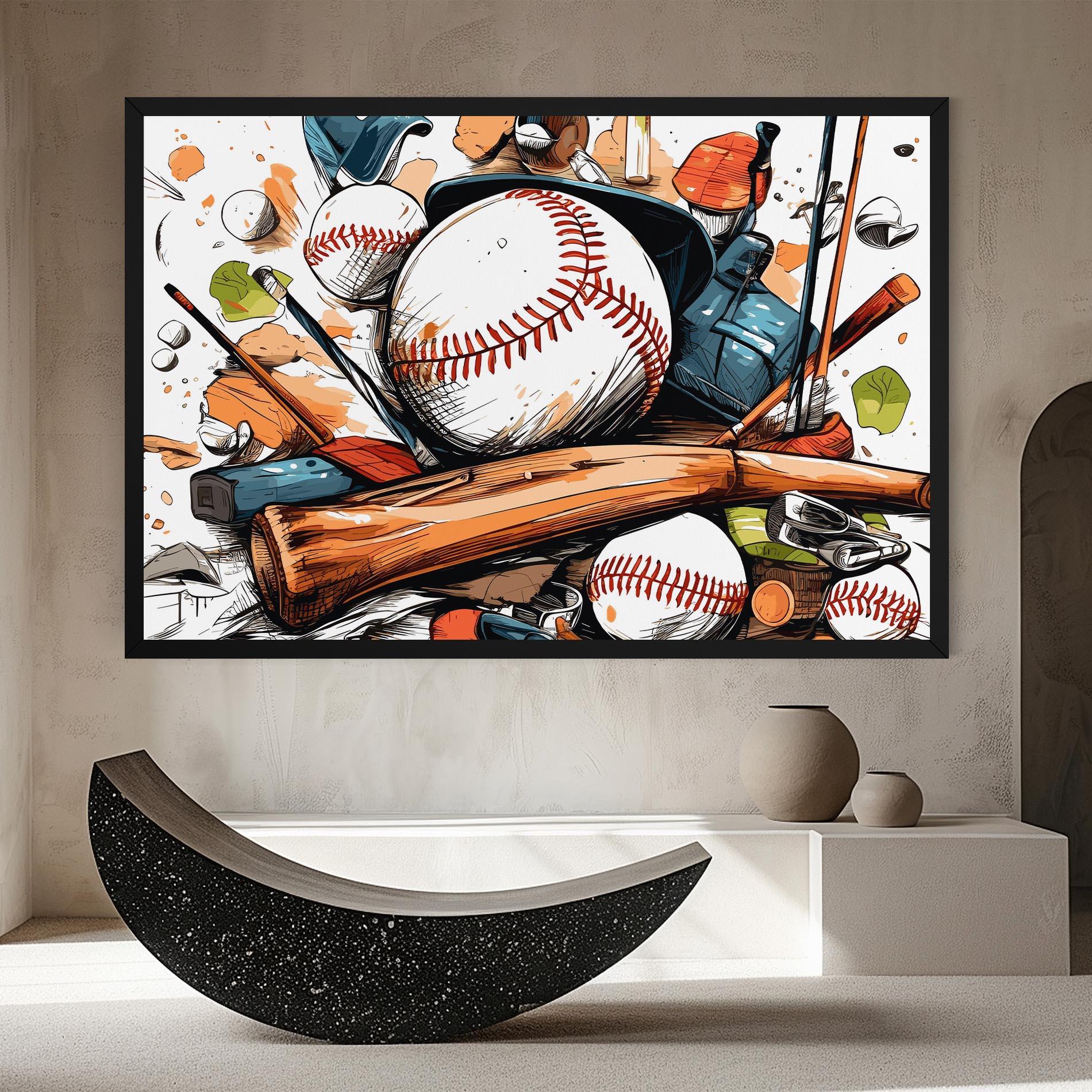 Leinwandbild Baseball Trash mockup 8