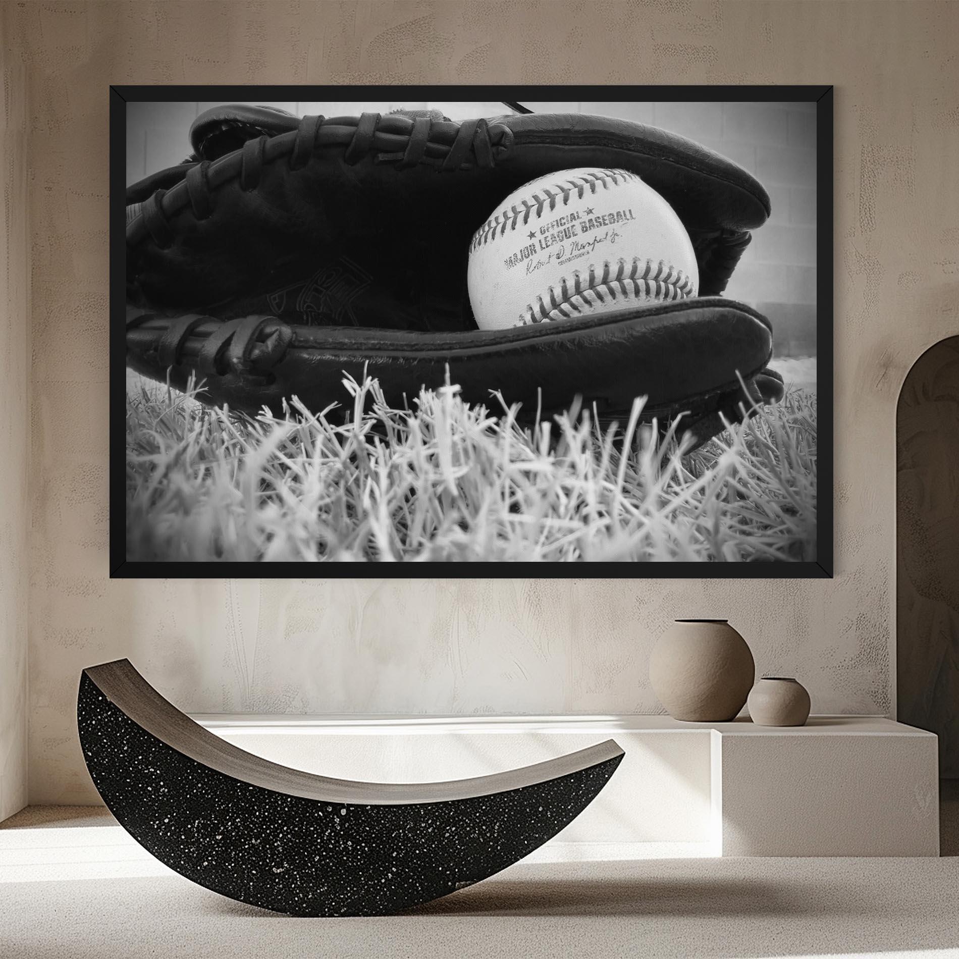 Leinwandbild Black Baseball Glove mockup 8