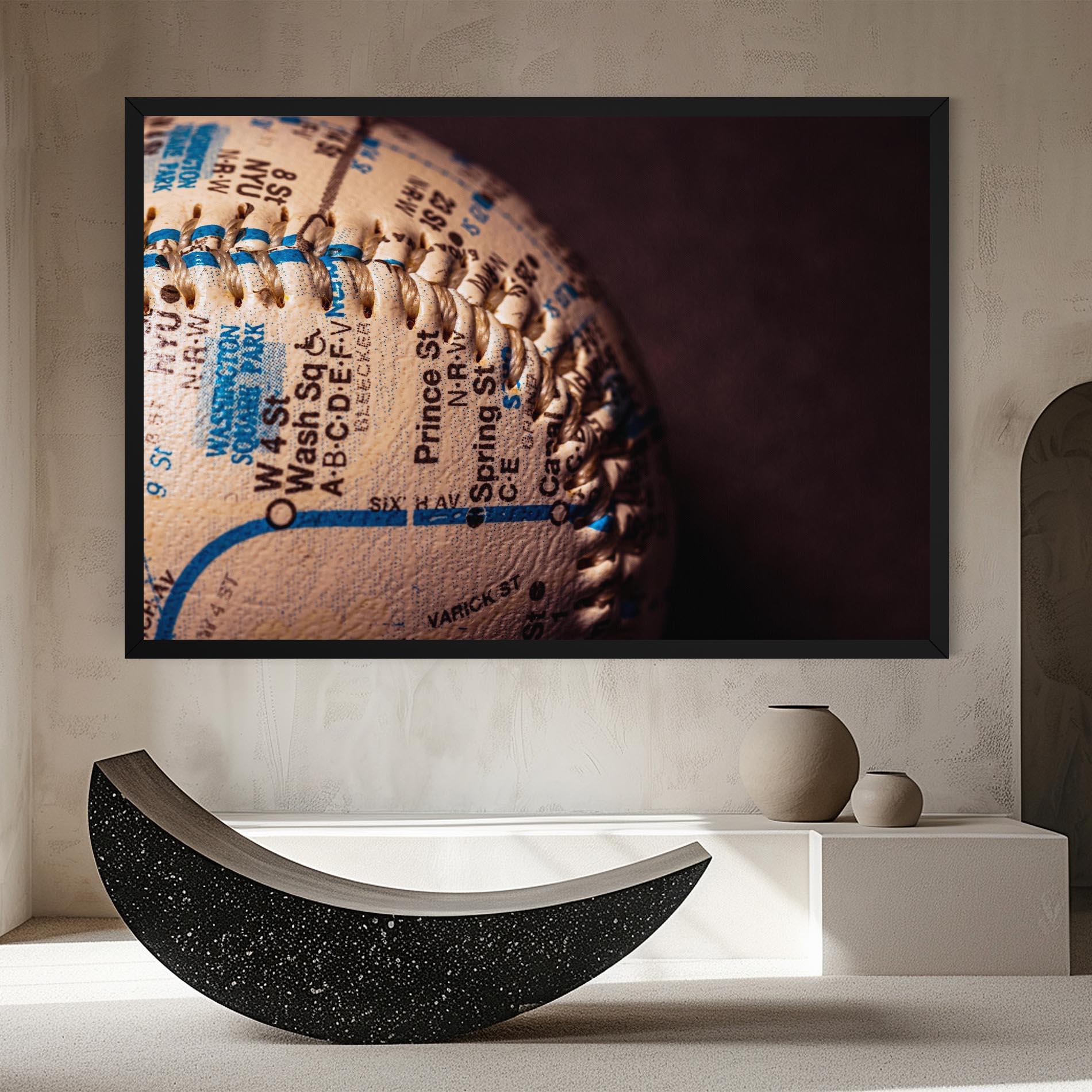 Leinwandbild Blue Text Baseball Ball mockup 8