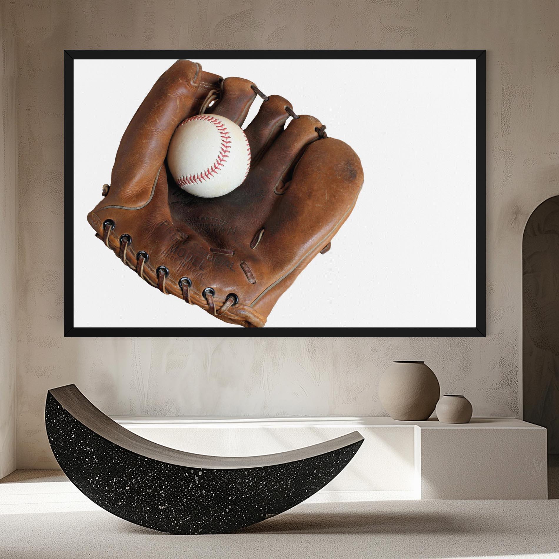 Leinwandbild Holding Baseball Ball mockup 8