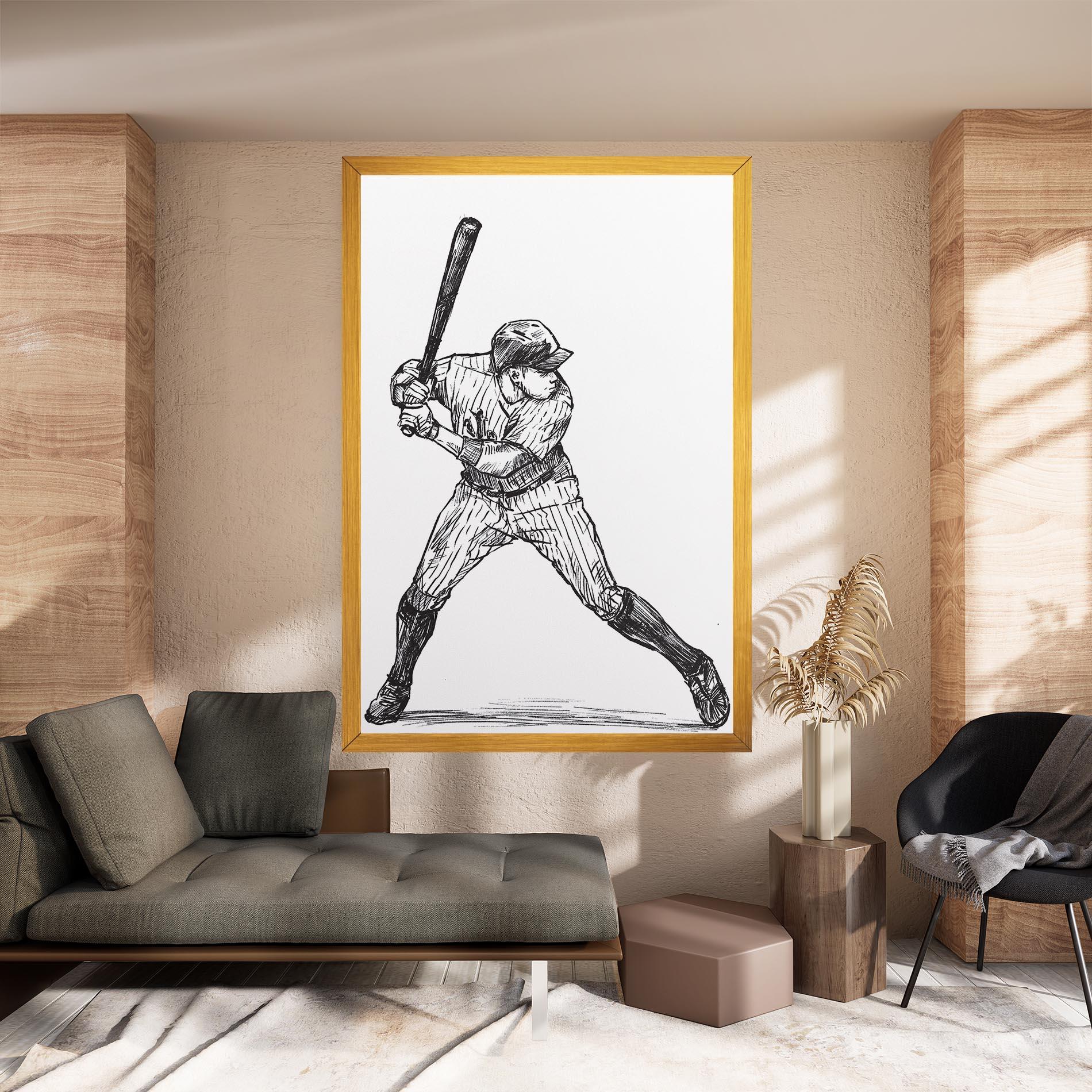 Leinwandbild Baseball Play mockup 8