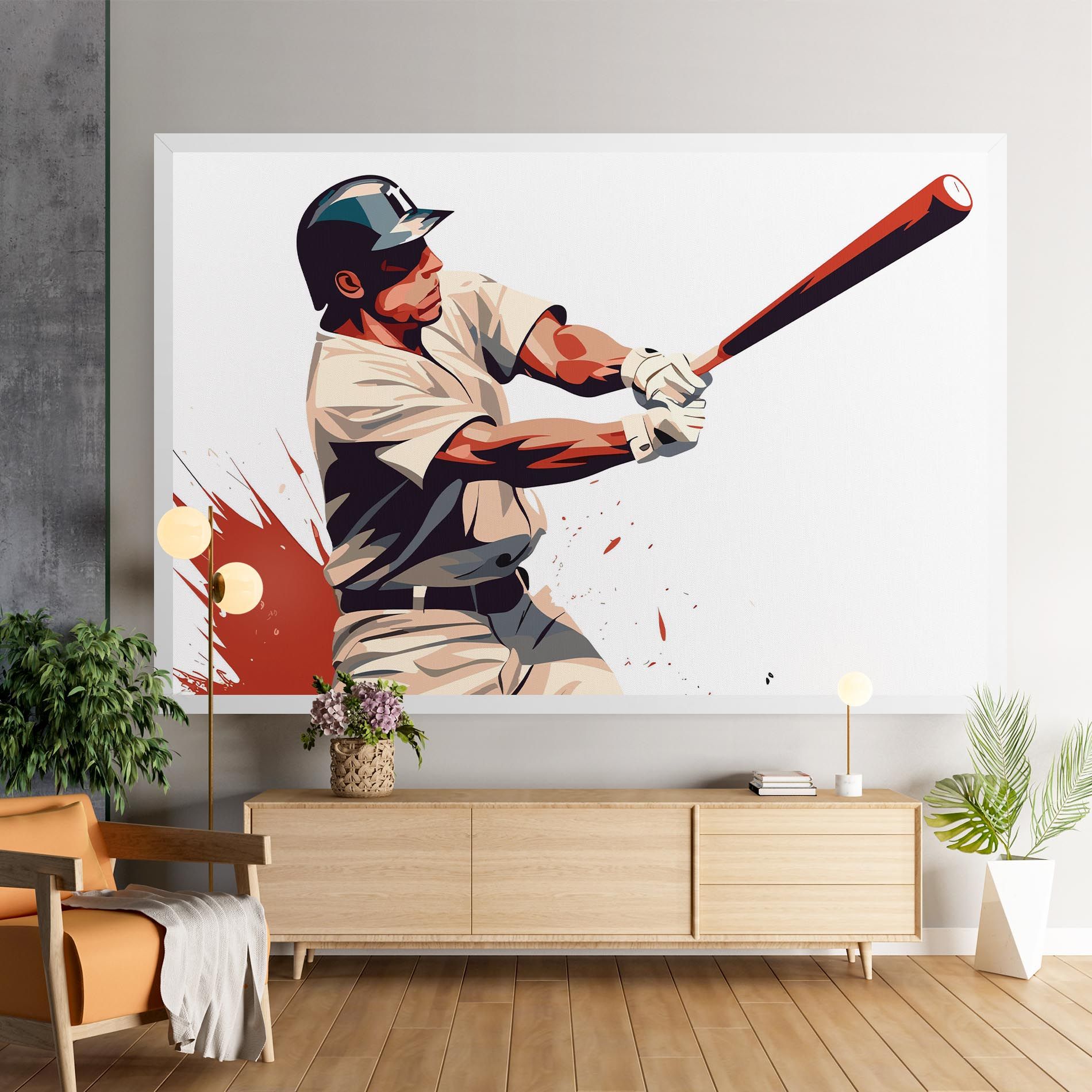 Baseball Red Art mockup 9