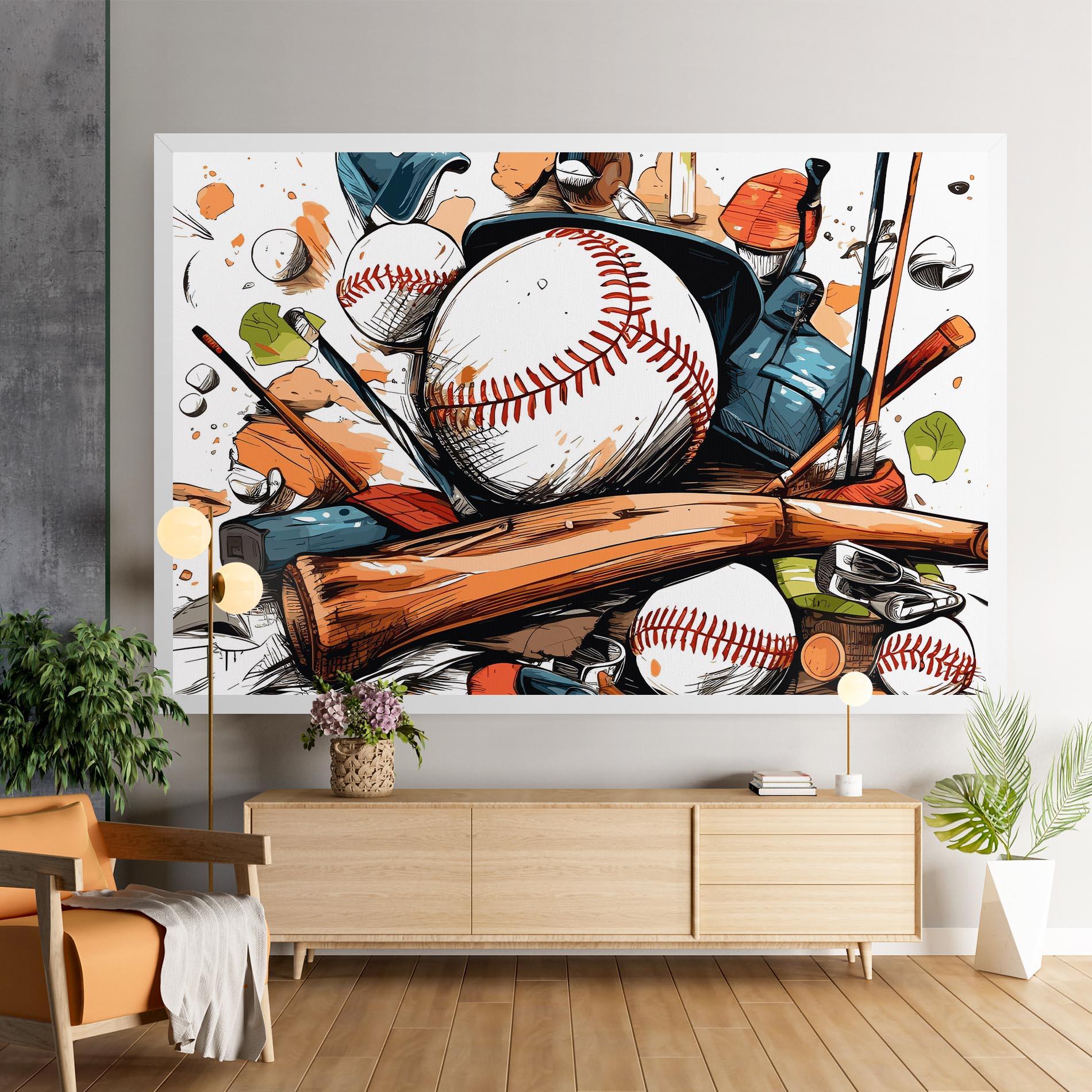 Leinwandbild Baseball Trash mockup 9
