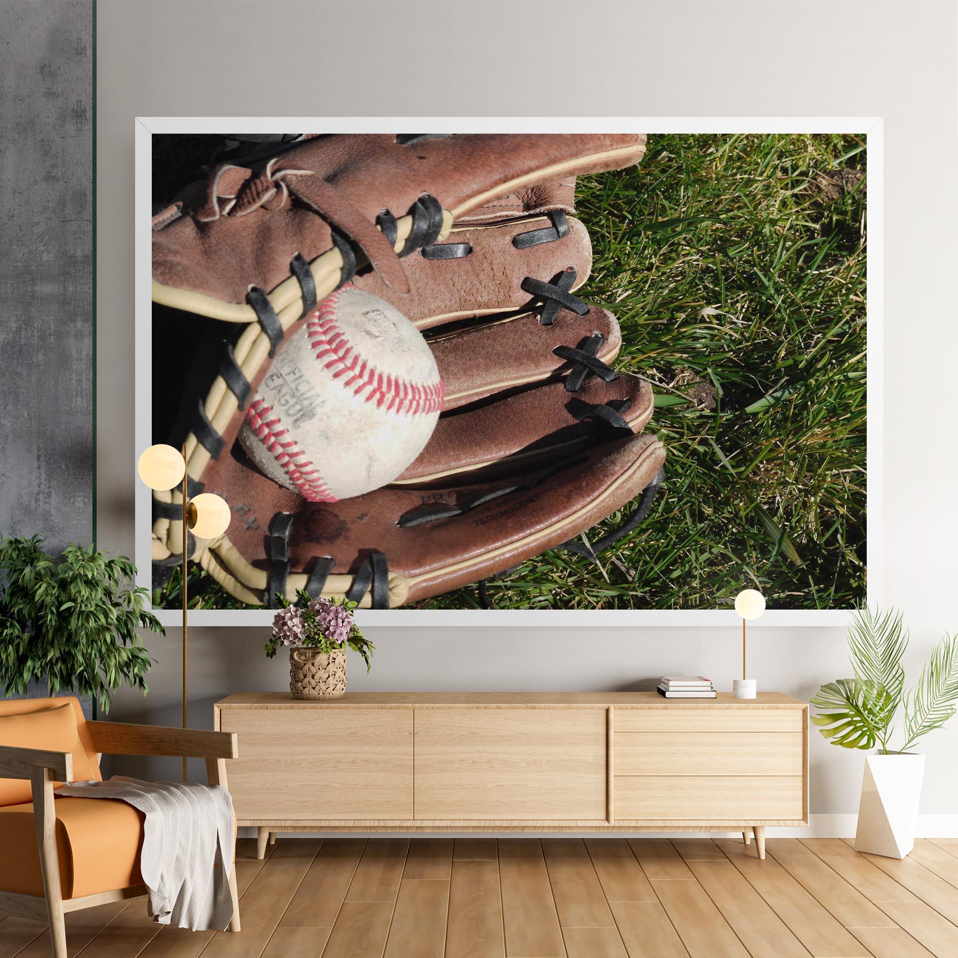Leinwandbild Brown Baseball Glove mockup 9