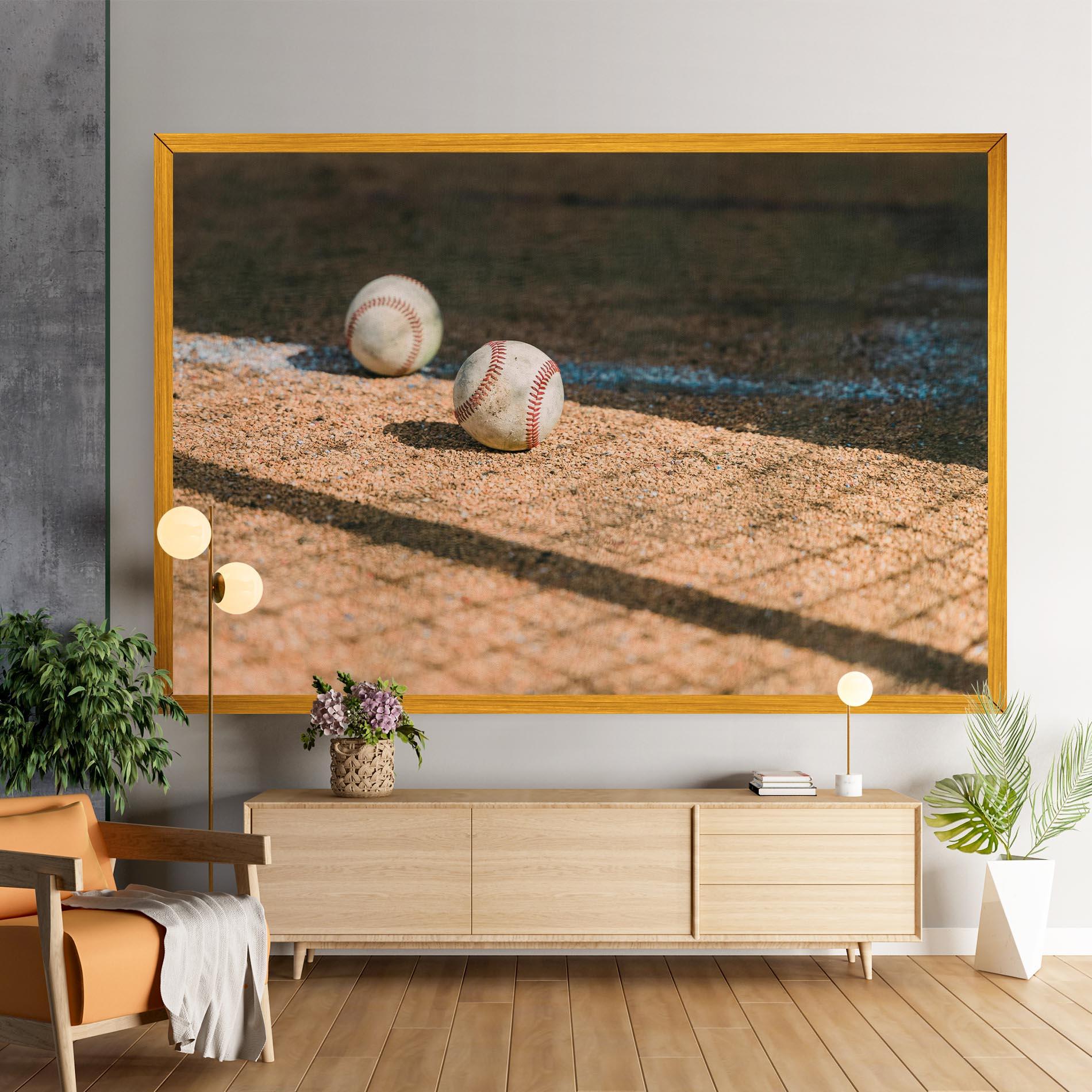 Leinwandbild Baseball Balls mockup 9