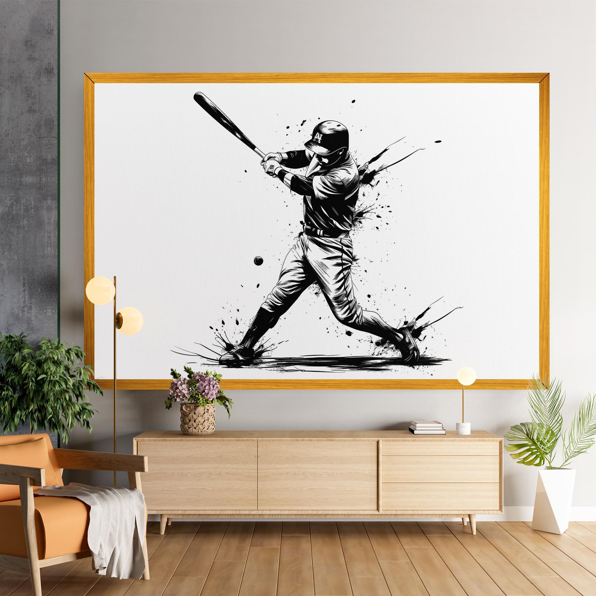 Leinwandbild Baseball Splash mockup 9