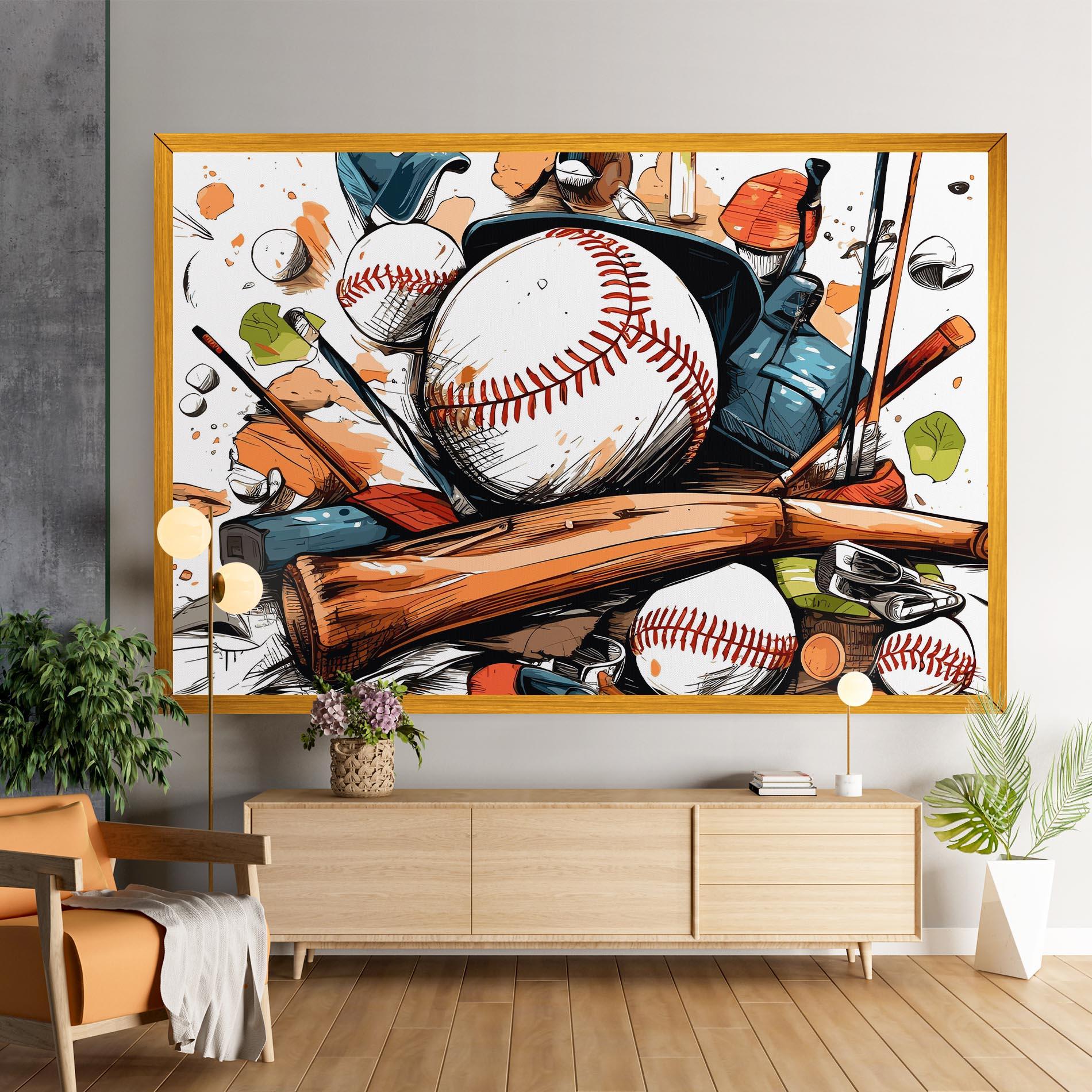 Leinwandbild Baseball Trash mockup 9