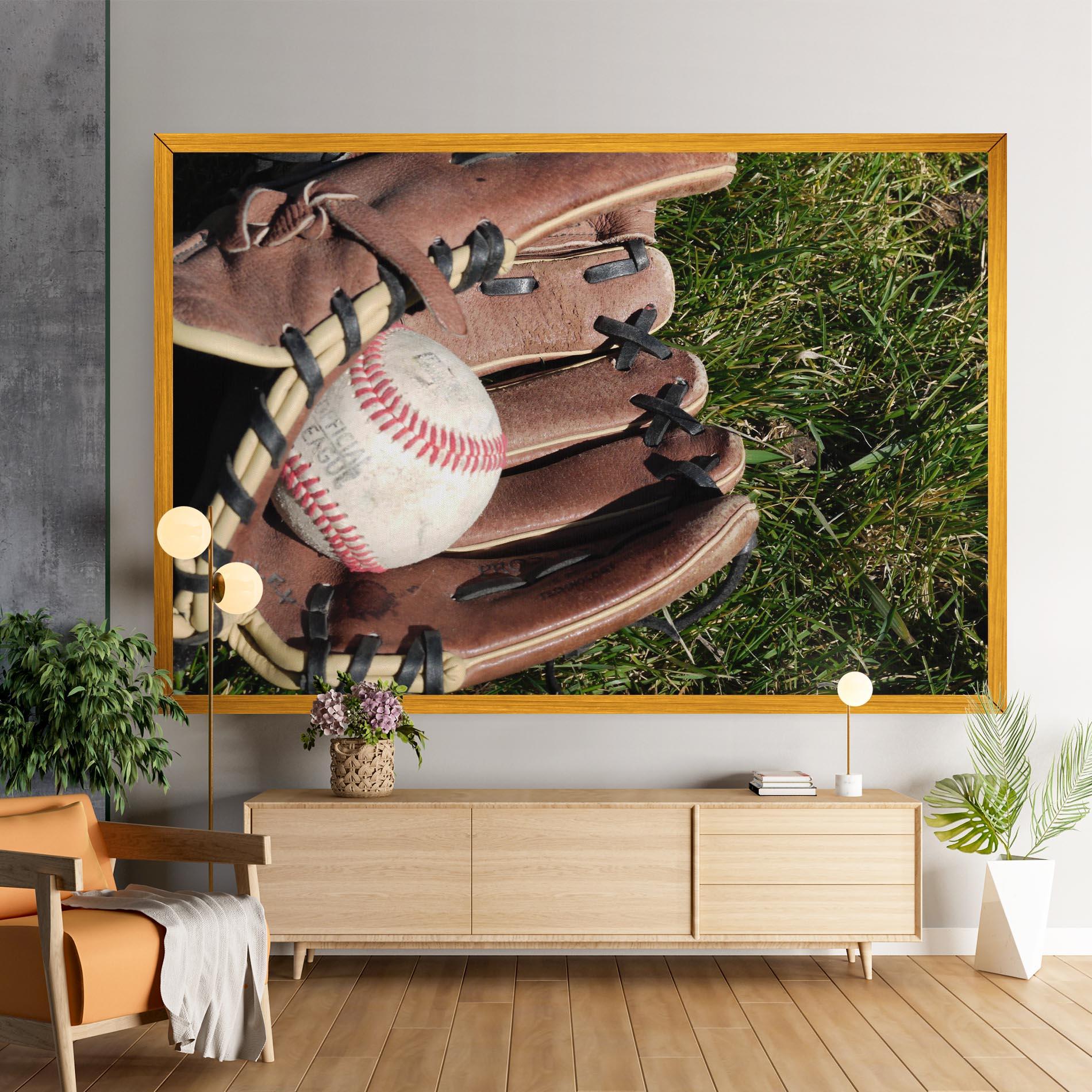 Leinwandbild Brown Baseball Glove mockup 9