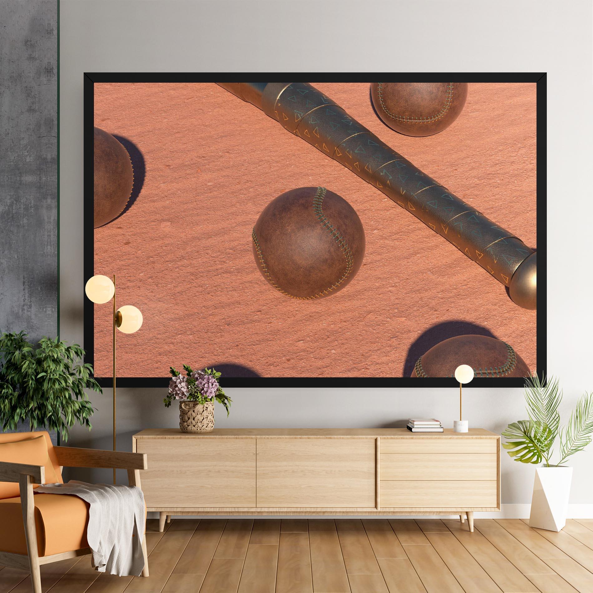 Leinwandbild Baseball Set On Send mockup 9