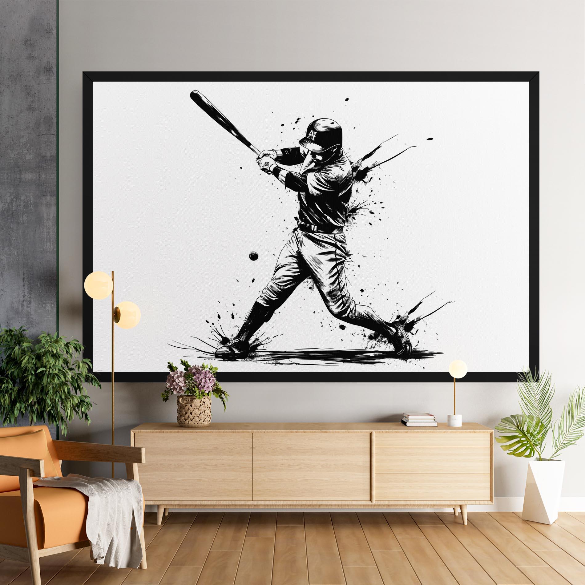 Leinwandbild Baseball Splash mockup 9