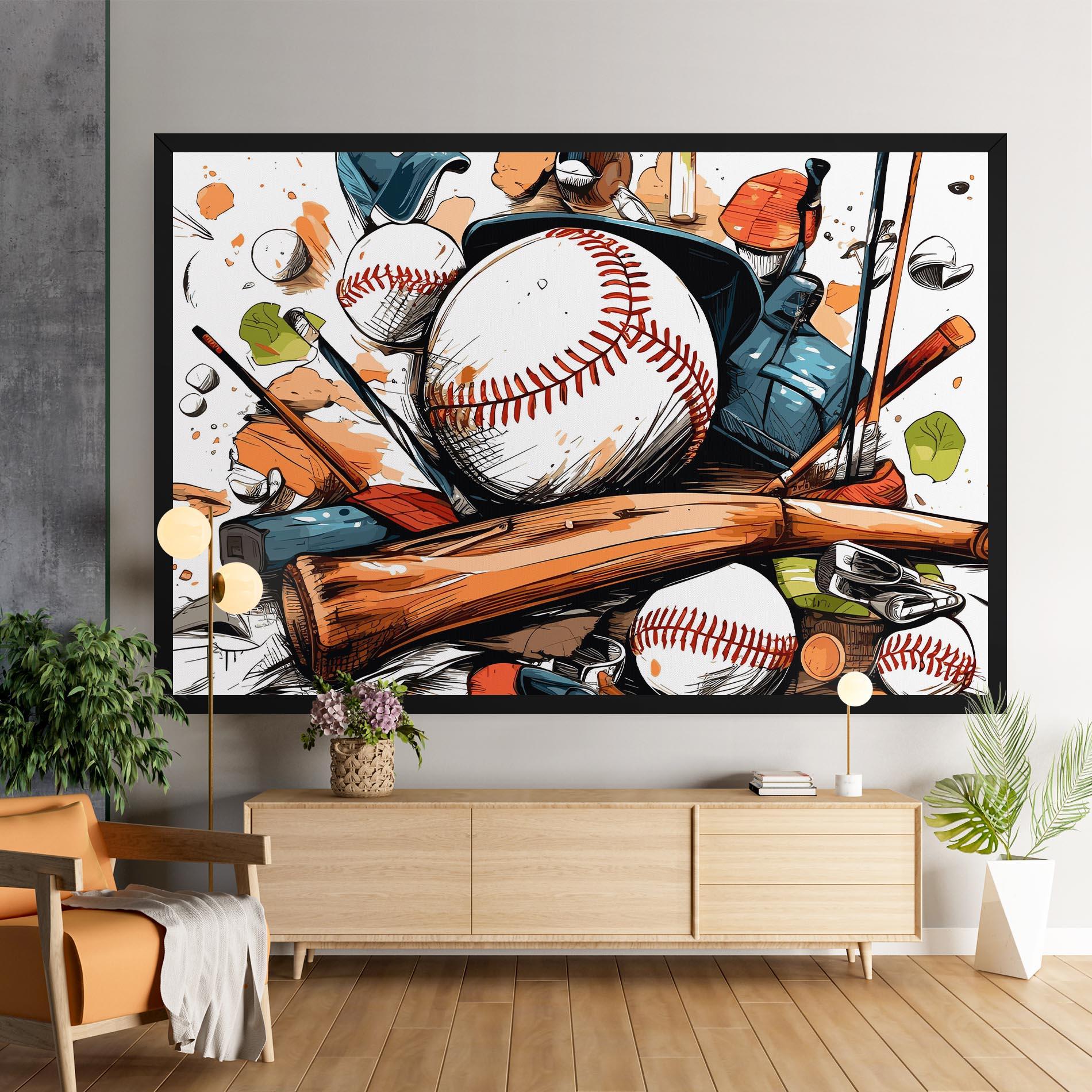 Leinwandbild Baseball Trash mockup 9