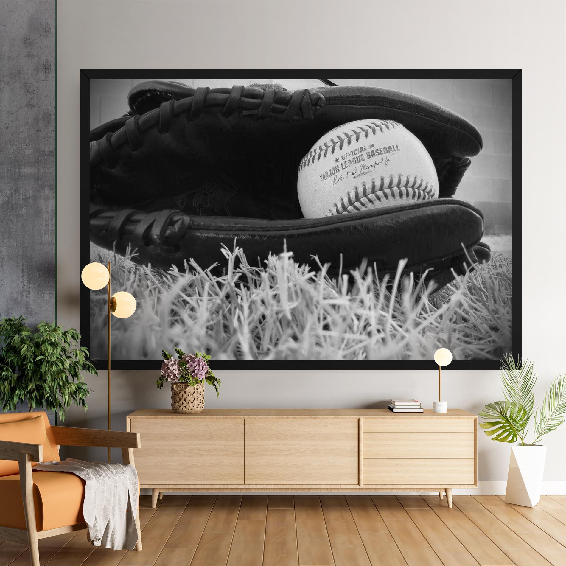 Leinwandbild Black Baseball Glove mockup 9