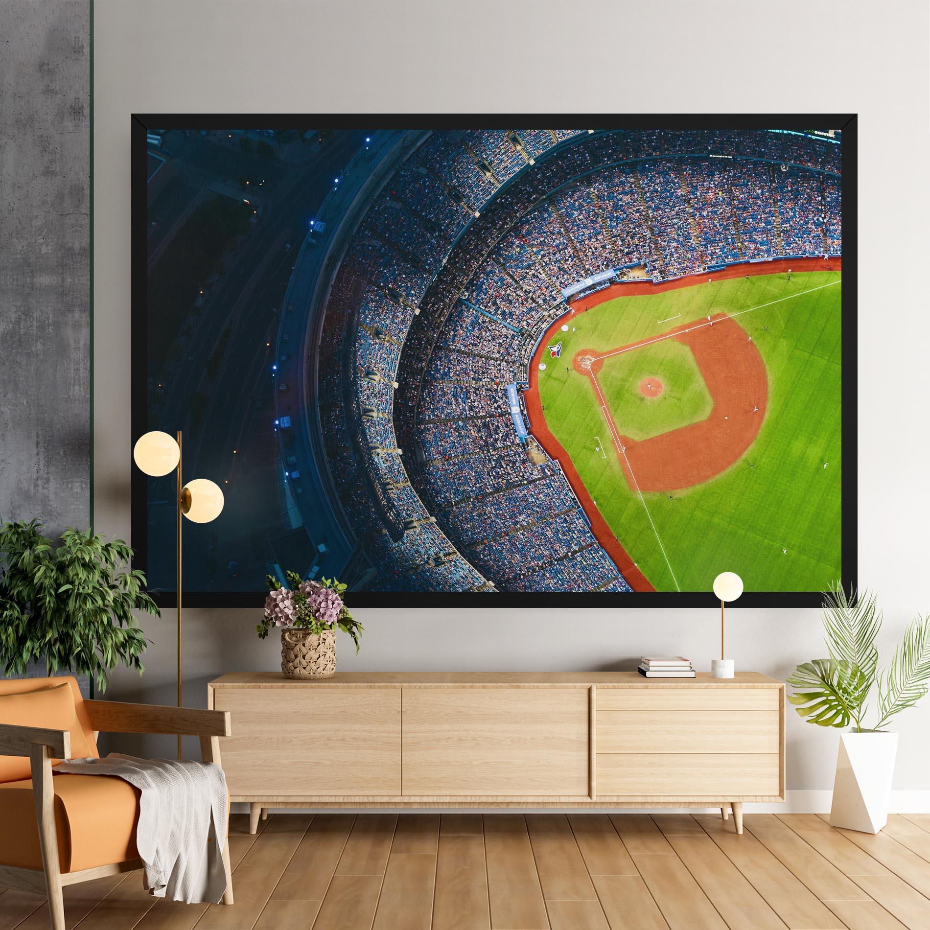 Leinwandbild Green Baseball Field mockup 9