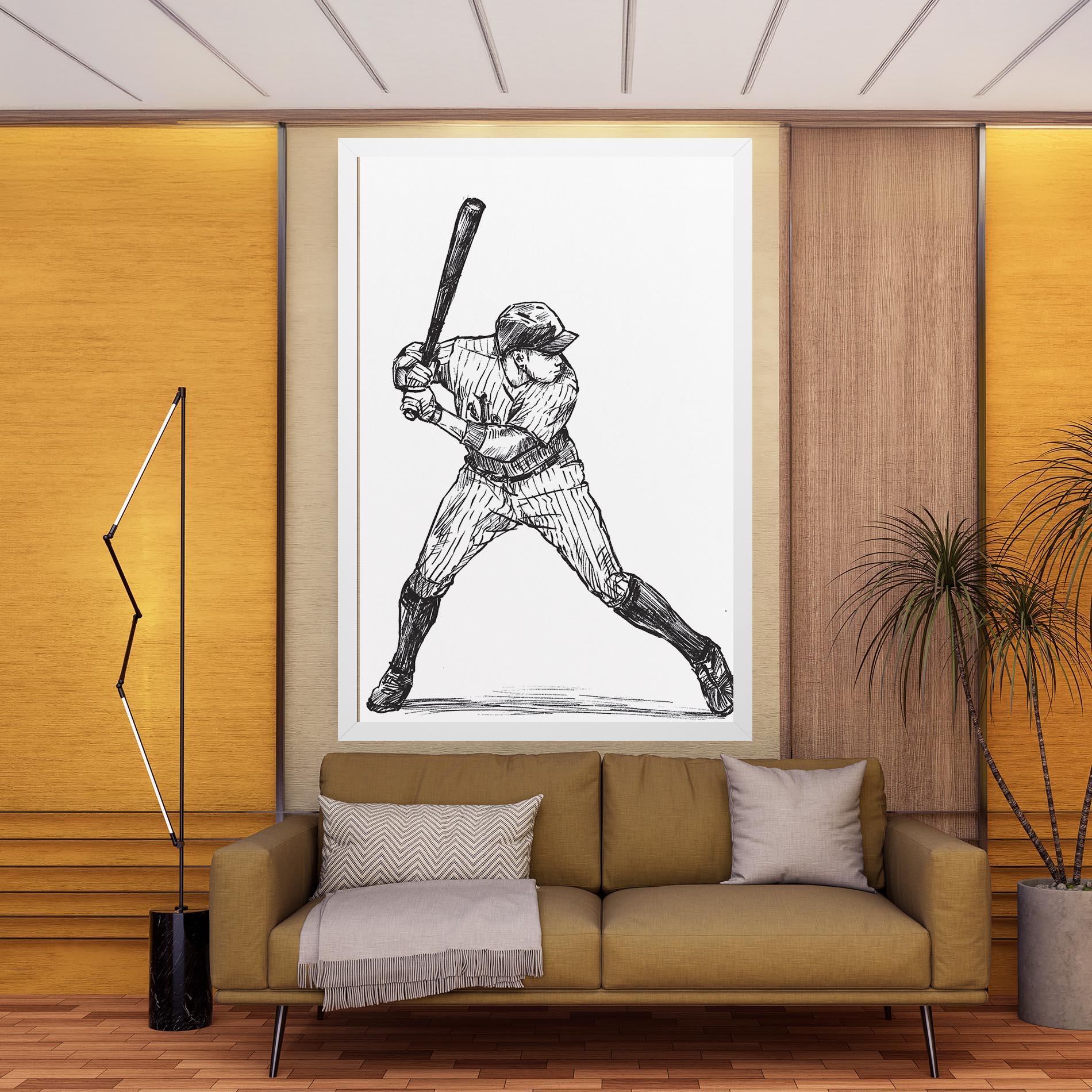 Leinwandbild Baseball Play mockup 9