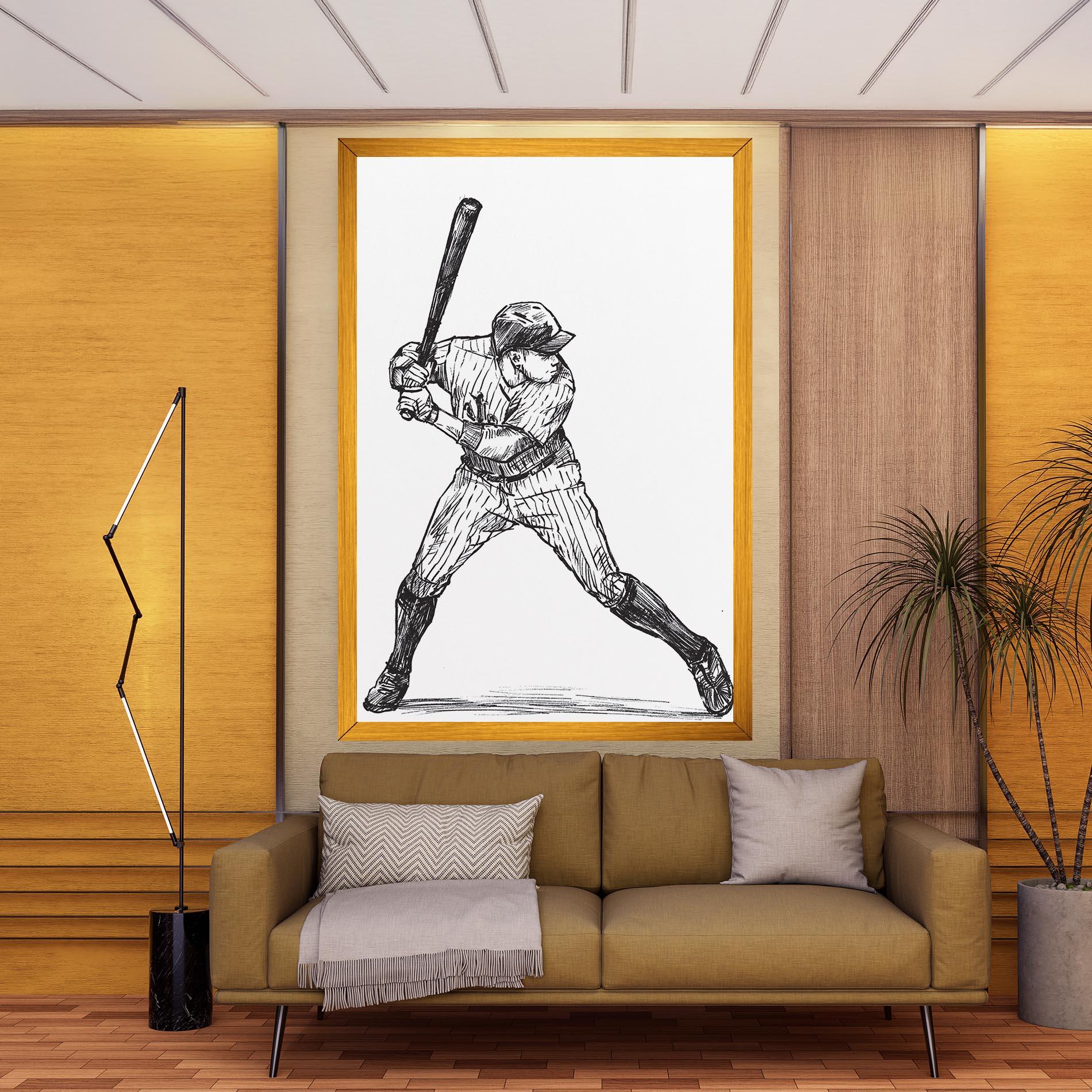 Leinwandbild Baseball Play mockup 9