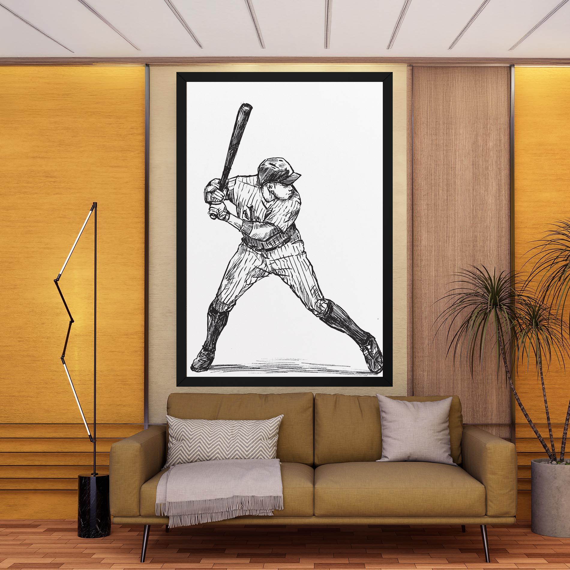 Leinwandbild Baseball Play mockup 9