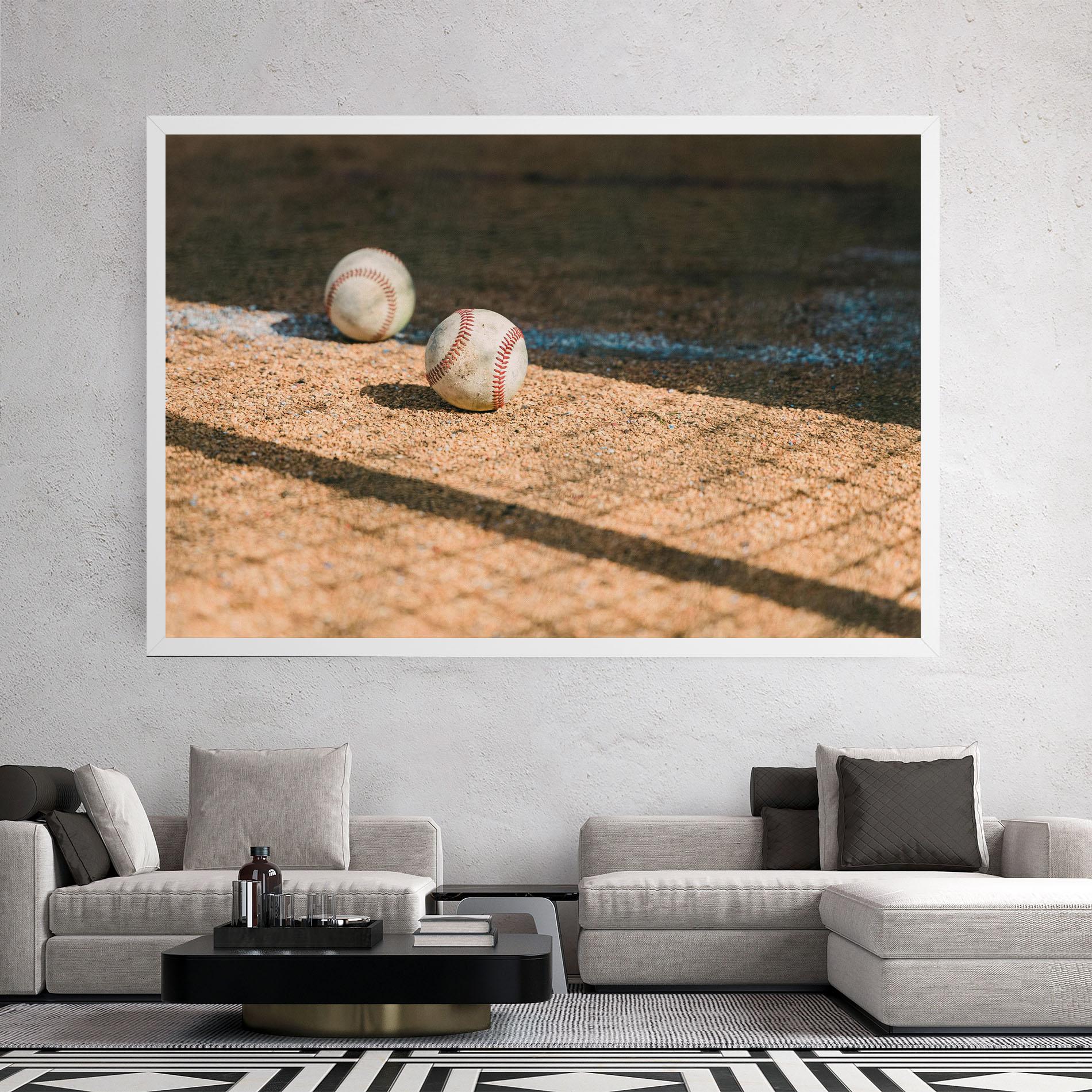 Leinwandbild Baseball Balls mockup 2