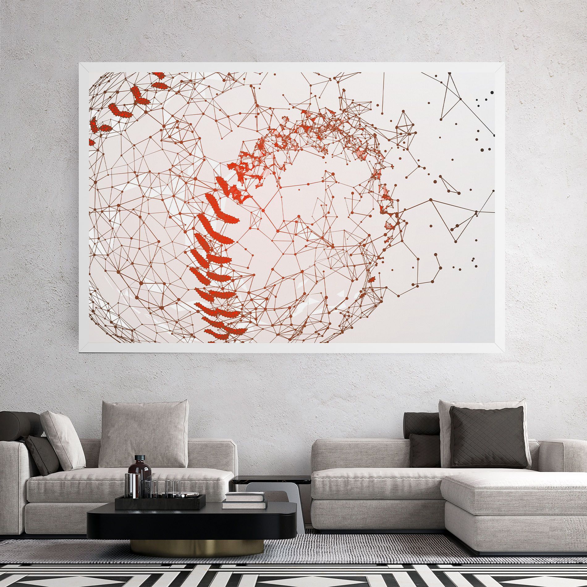 Baseball Line Art mockup 2