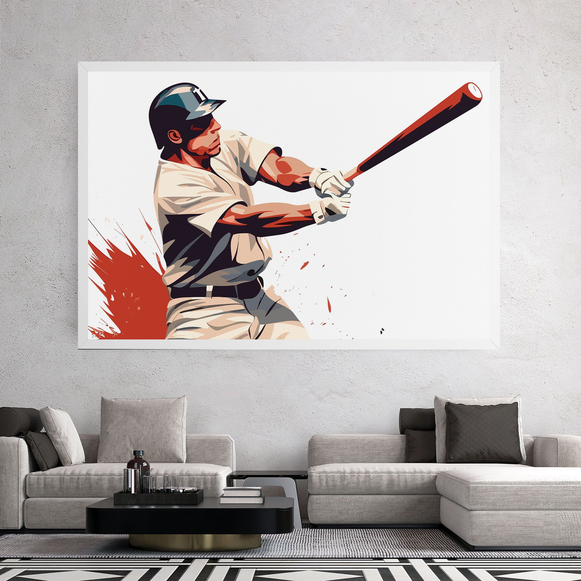 Baseball Red Art mockup 2