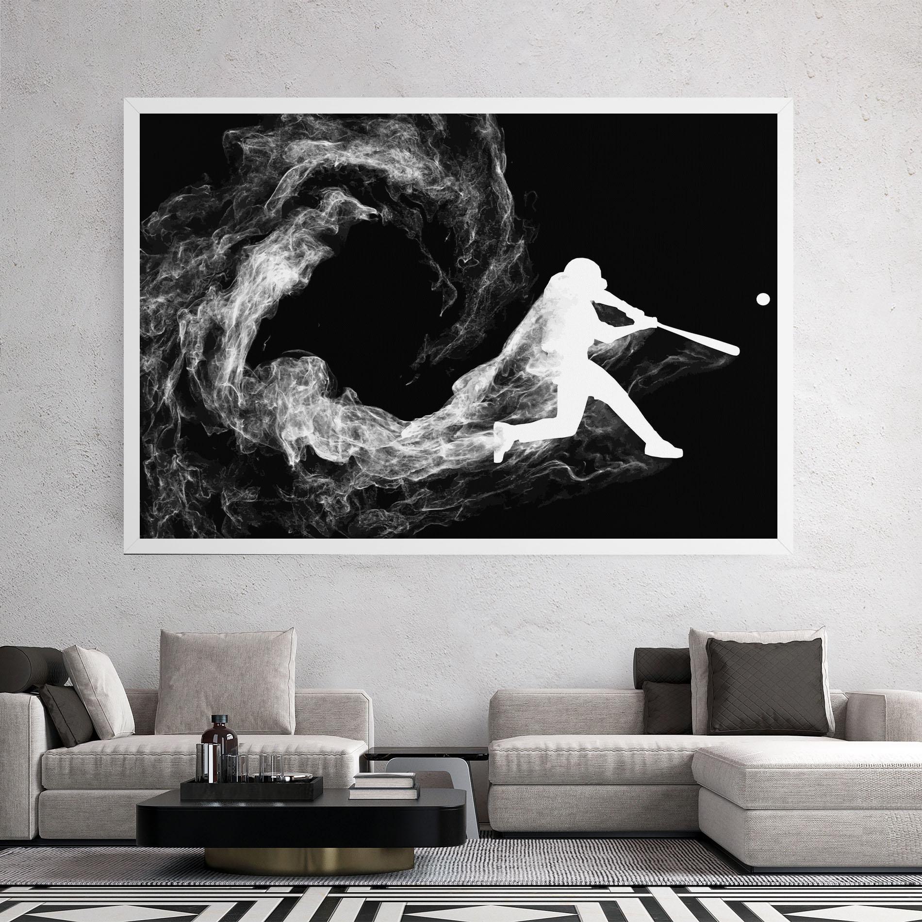 Leinwandbild Baseball Smoke mockup 2