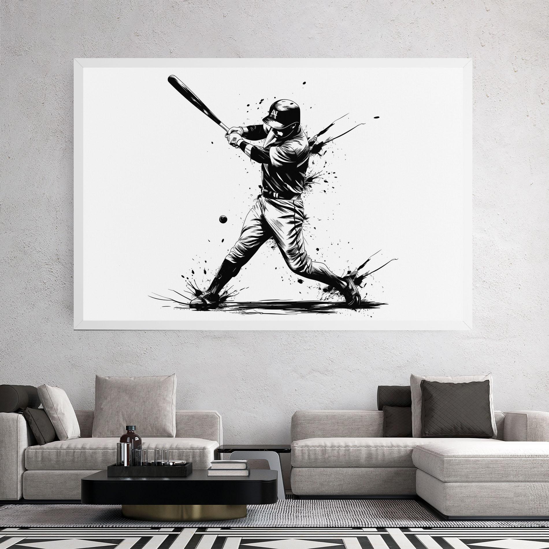Leinwandbild Baseball Splash mockup 2