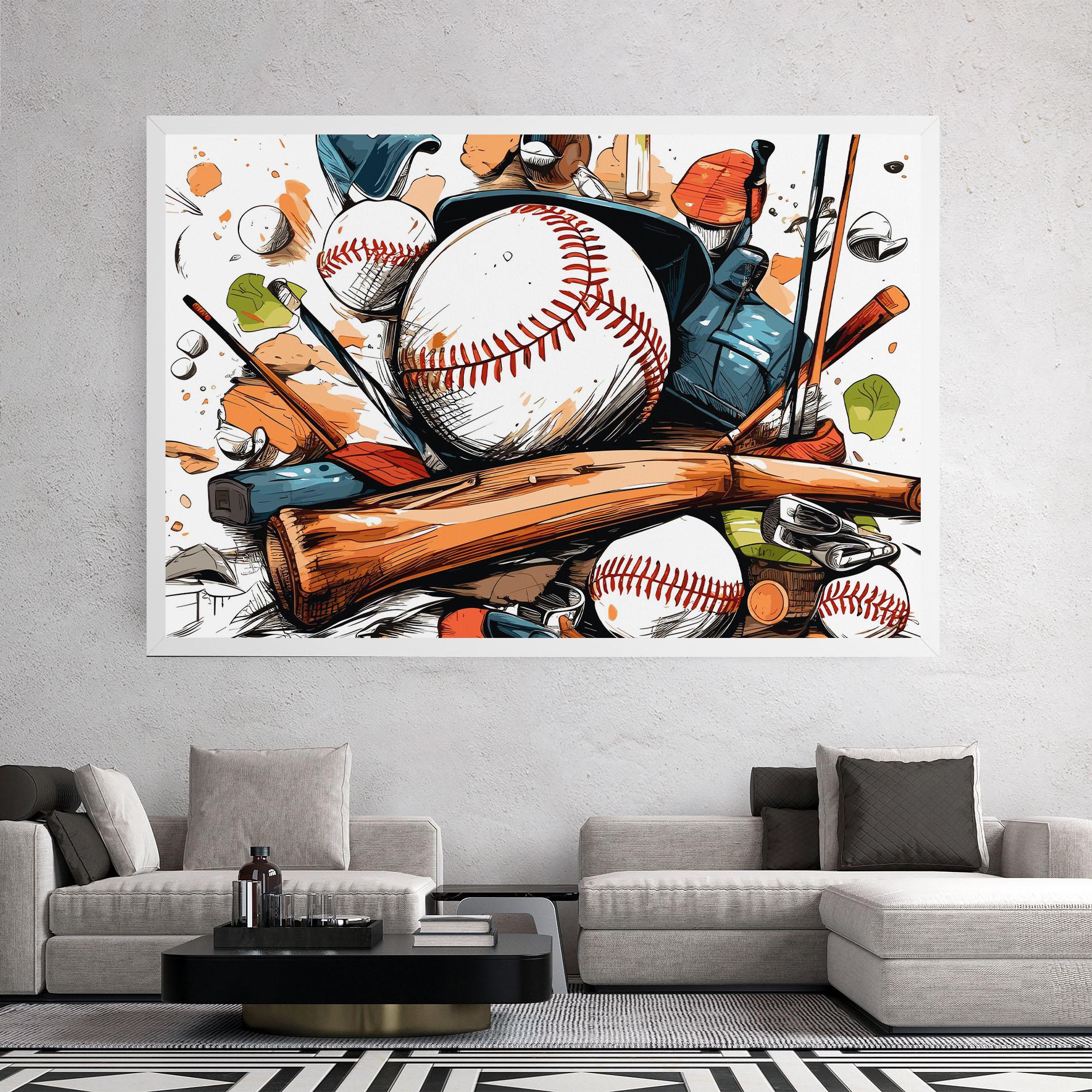 Leinwandbild Baseball Trash mockup 2